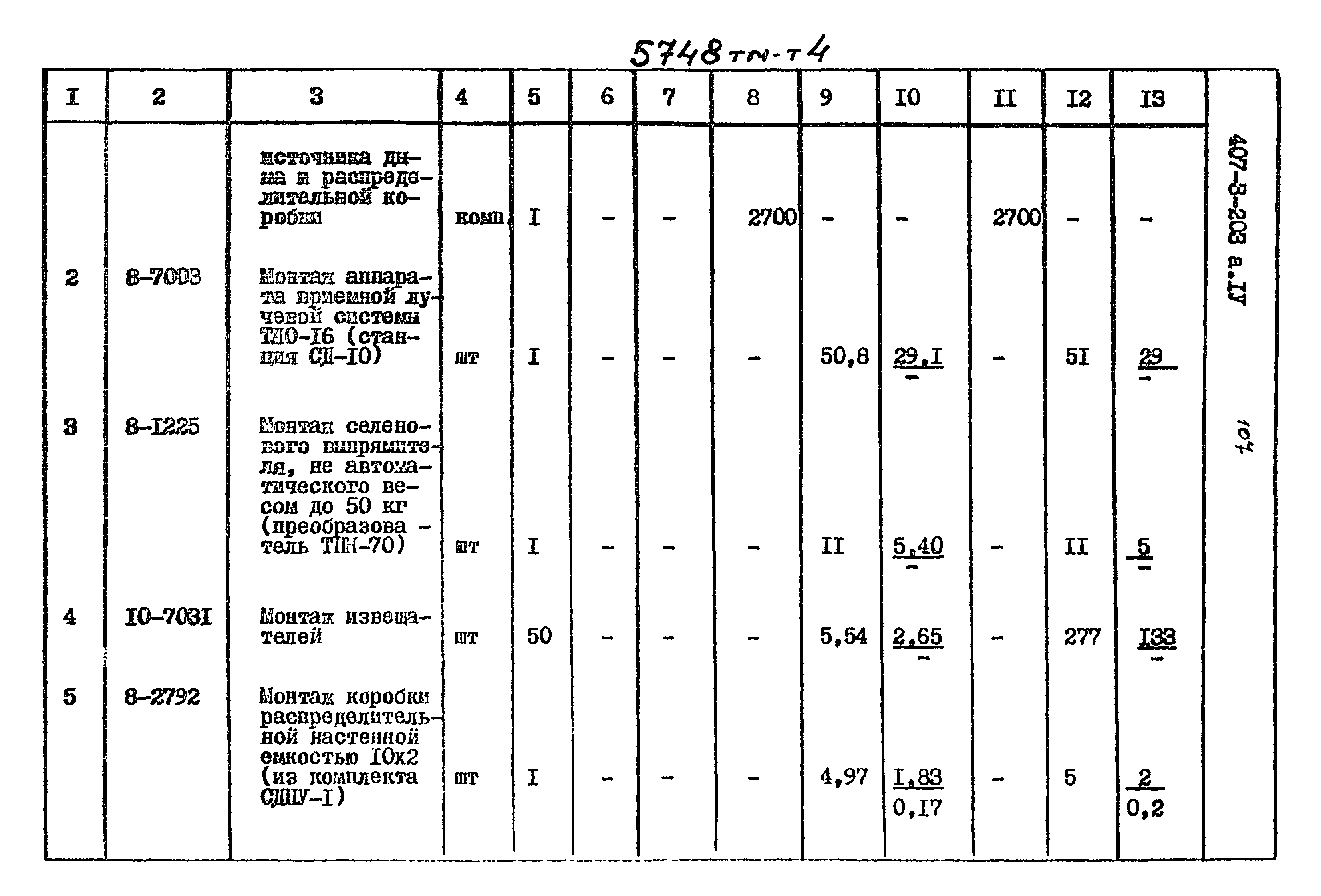 Типовой проект 407-3-203
