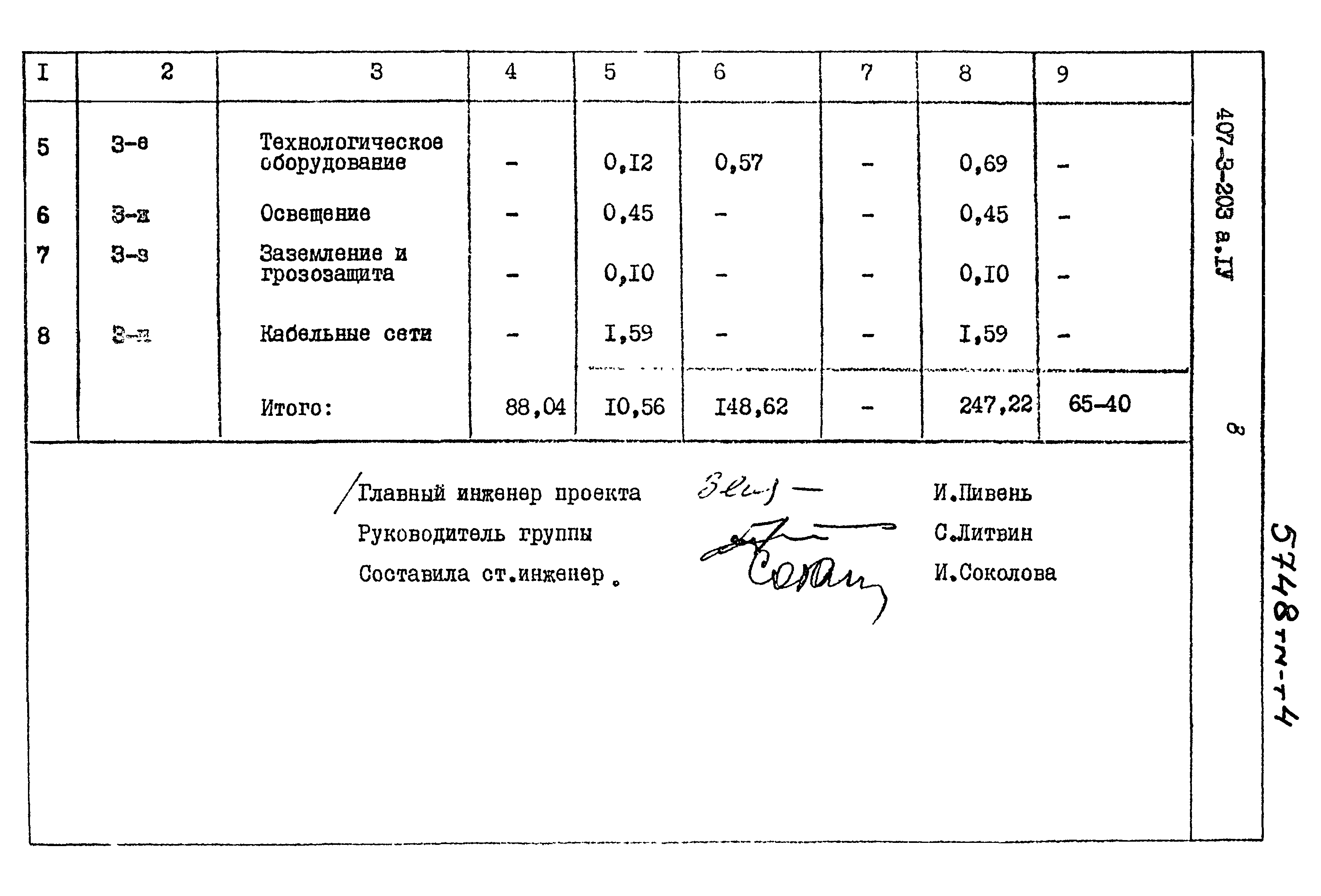 Типовой проект 407-3-203