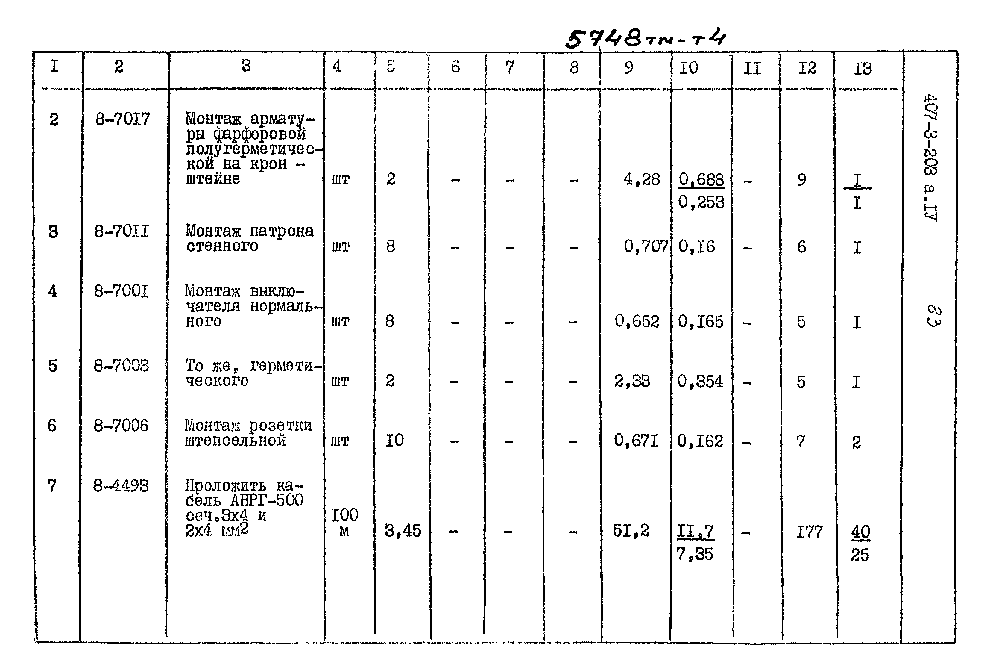 Типовой проект 407-3-203