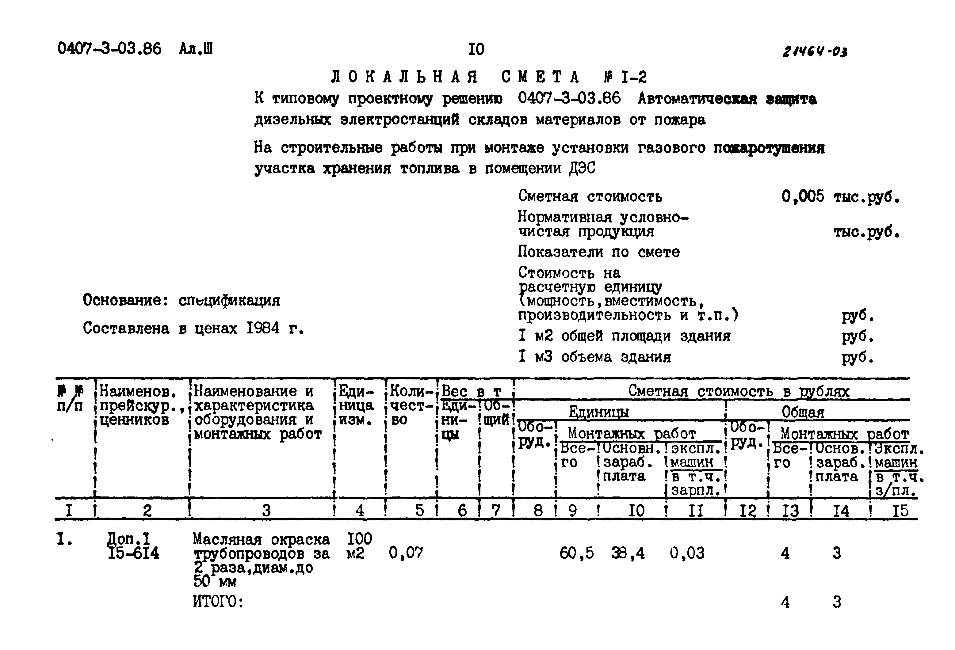 Типовые проектные решения 0407-3-03.86