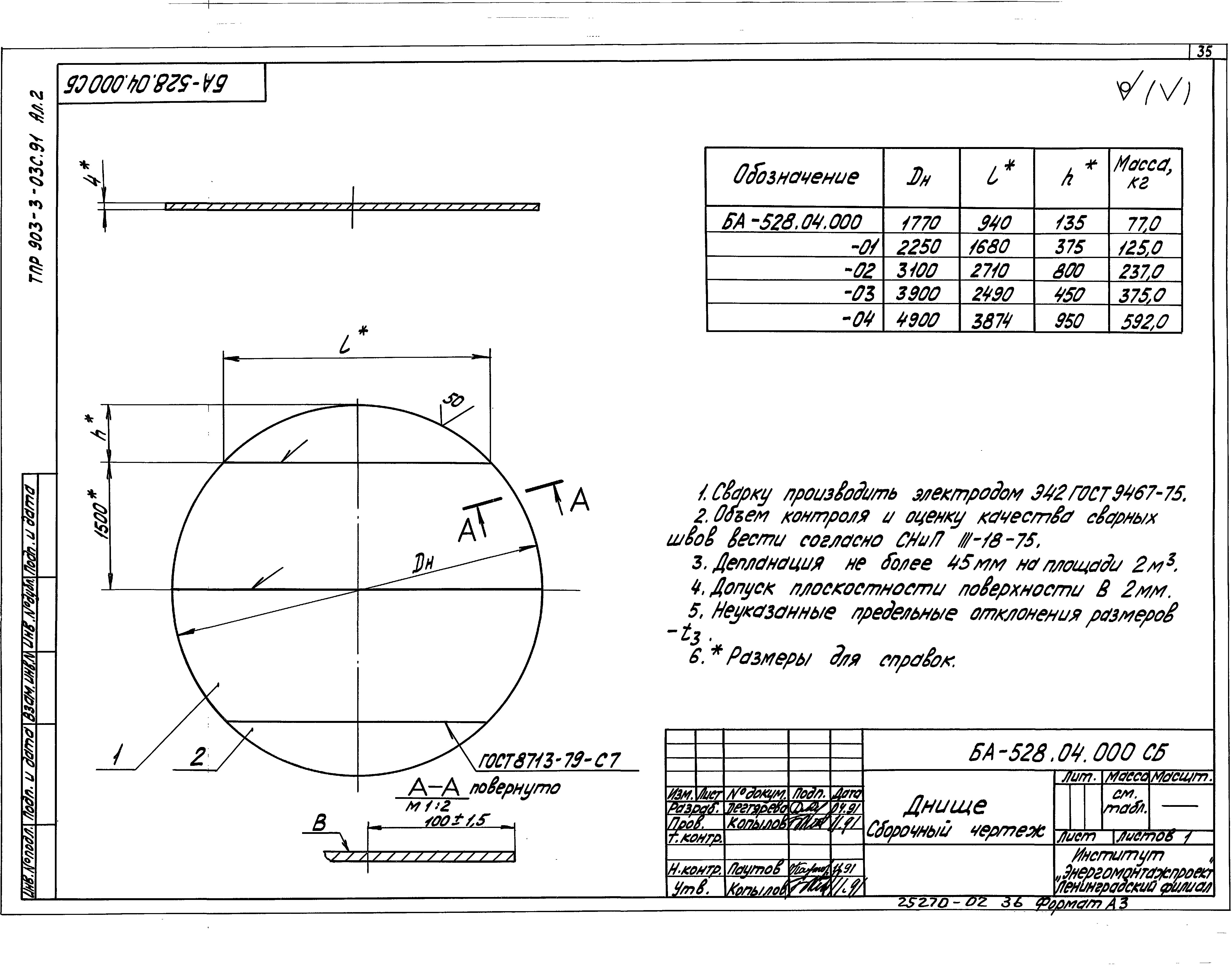 Типовые проектные решения 903-3-03с.91