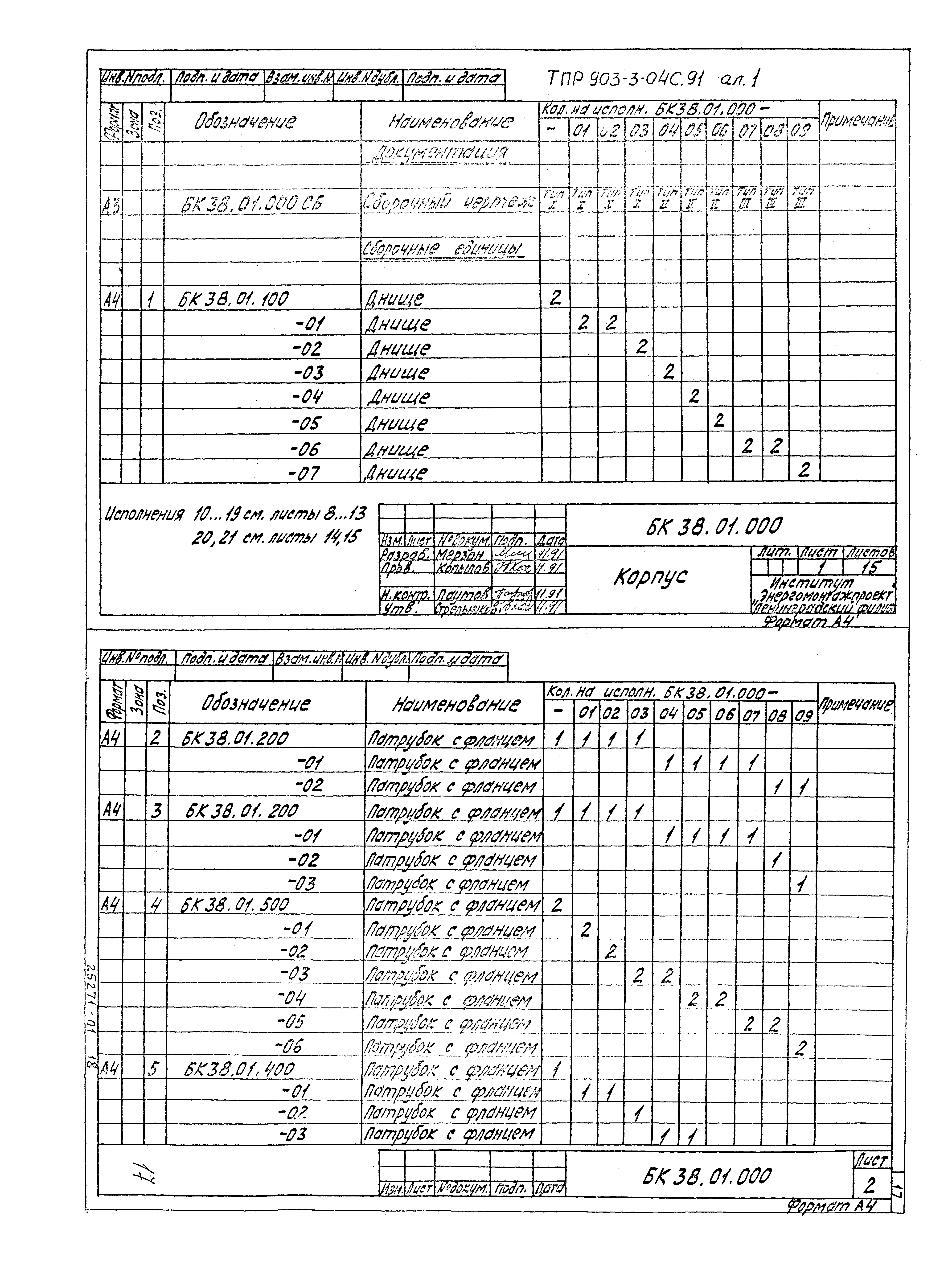 Типовые проектные решения 903-3-04с.91