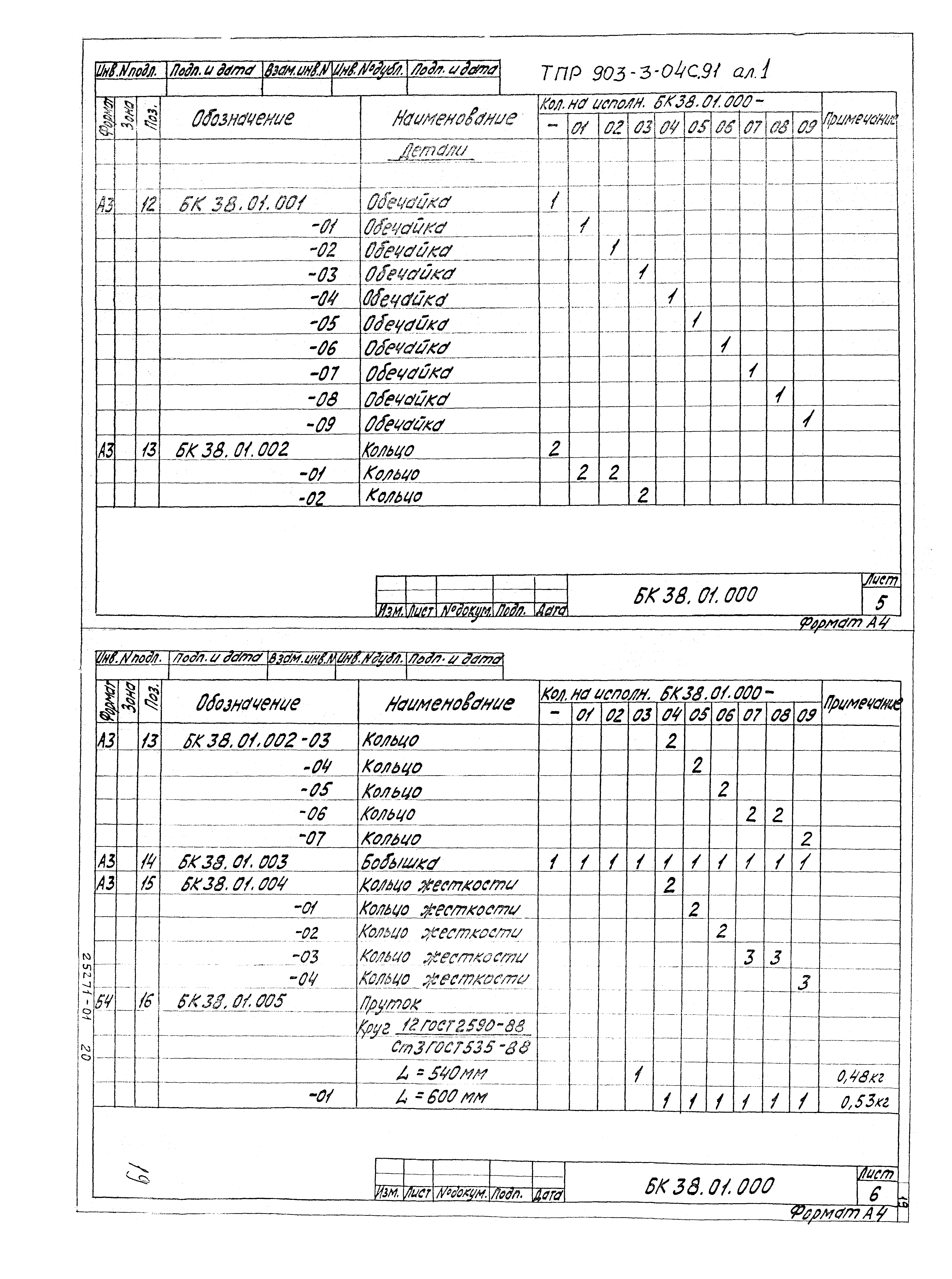 Типовые проектные решения 903-3-04с.91