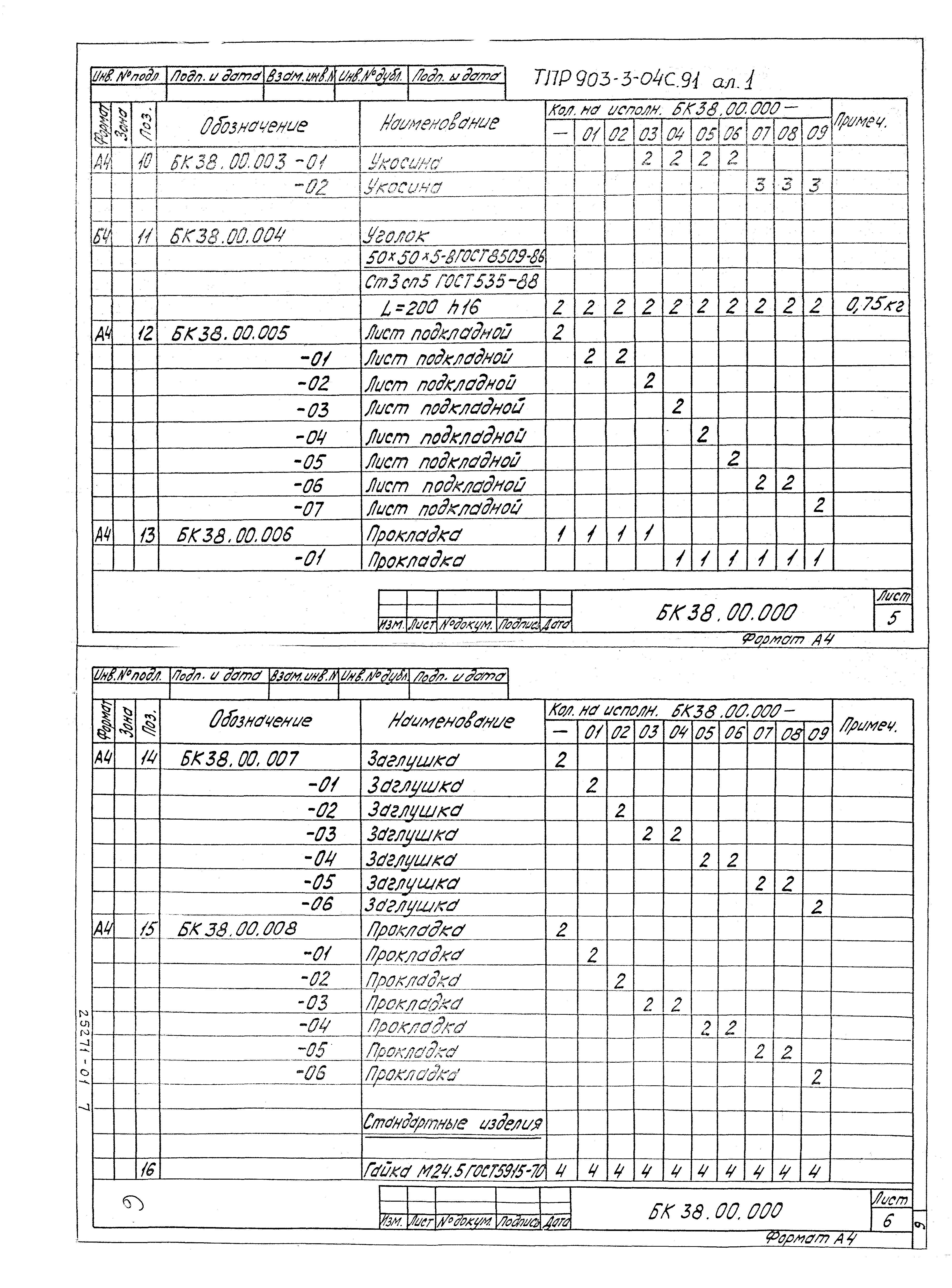 Типовые проектные решения 903-3-04с.91