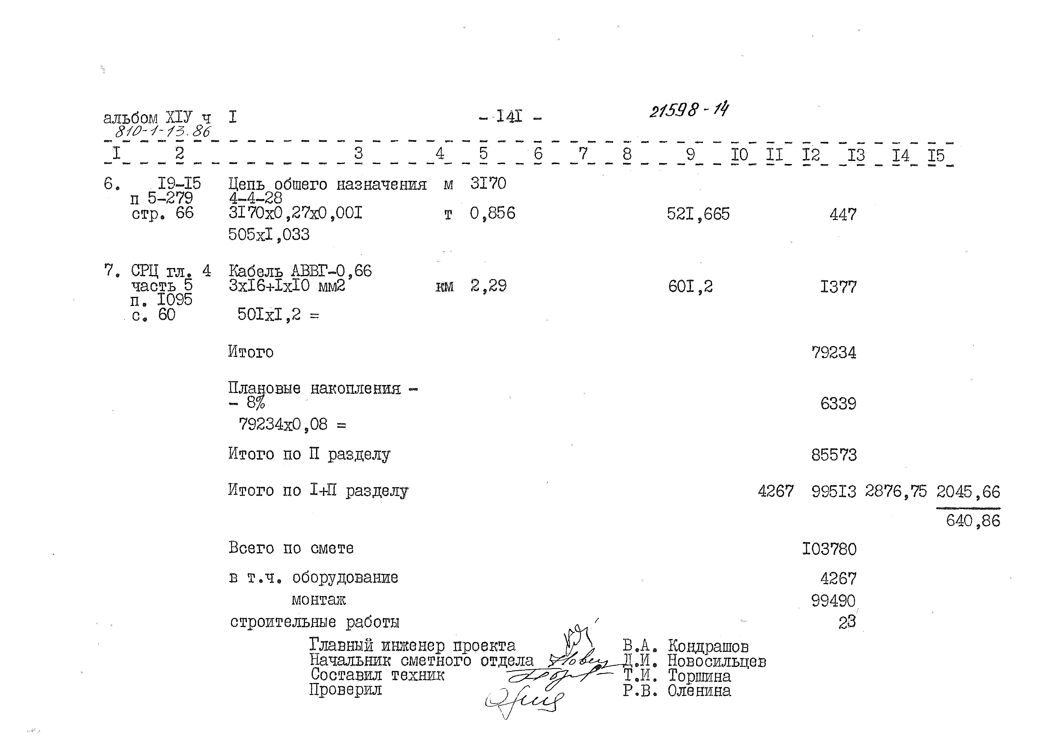 Типовой проект 810-1-13.86