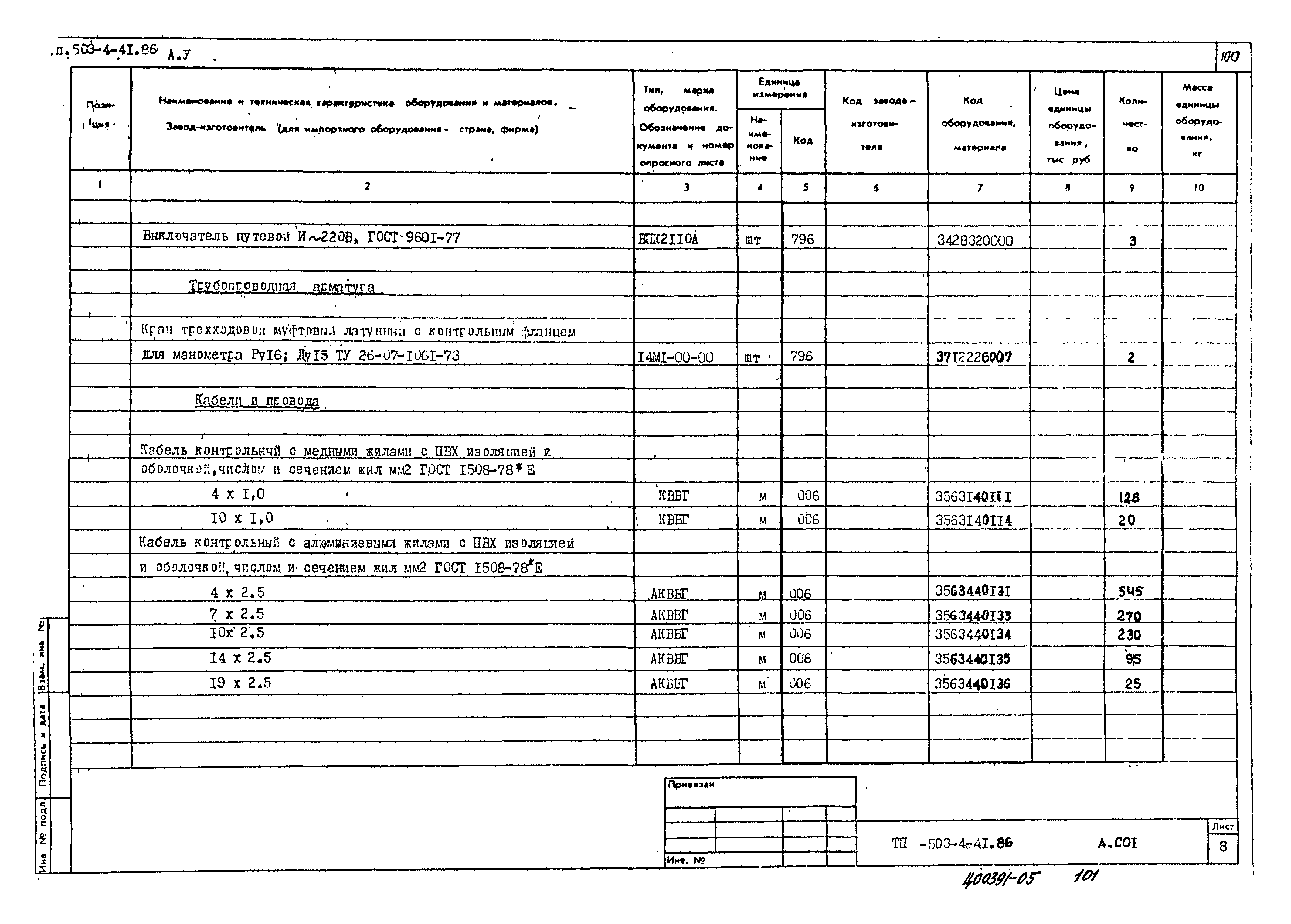 Типовой проект 503-4-41.86