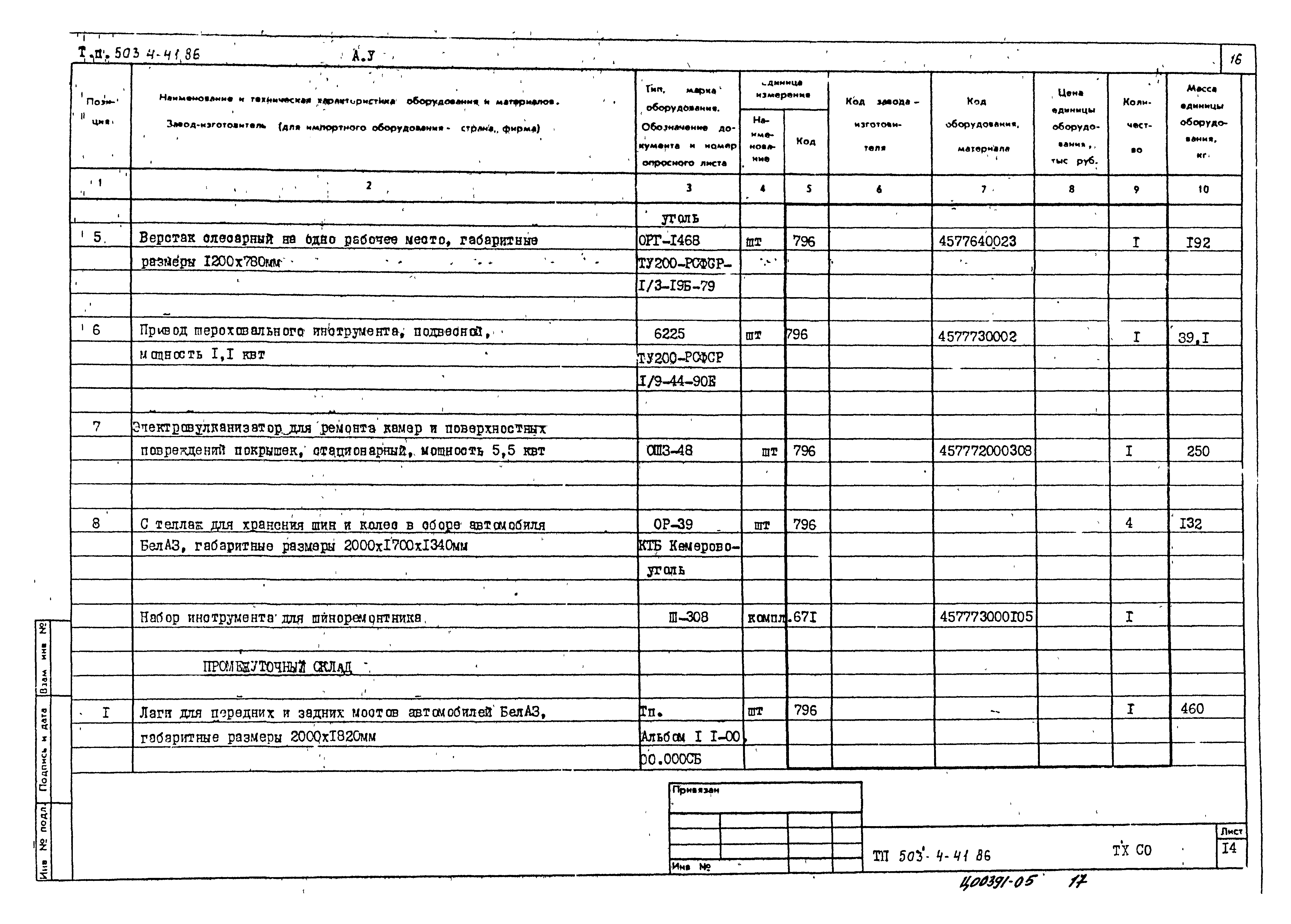 Типовой проект 503-4-41.86