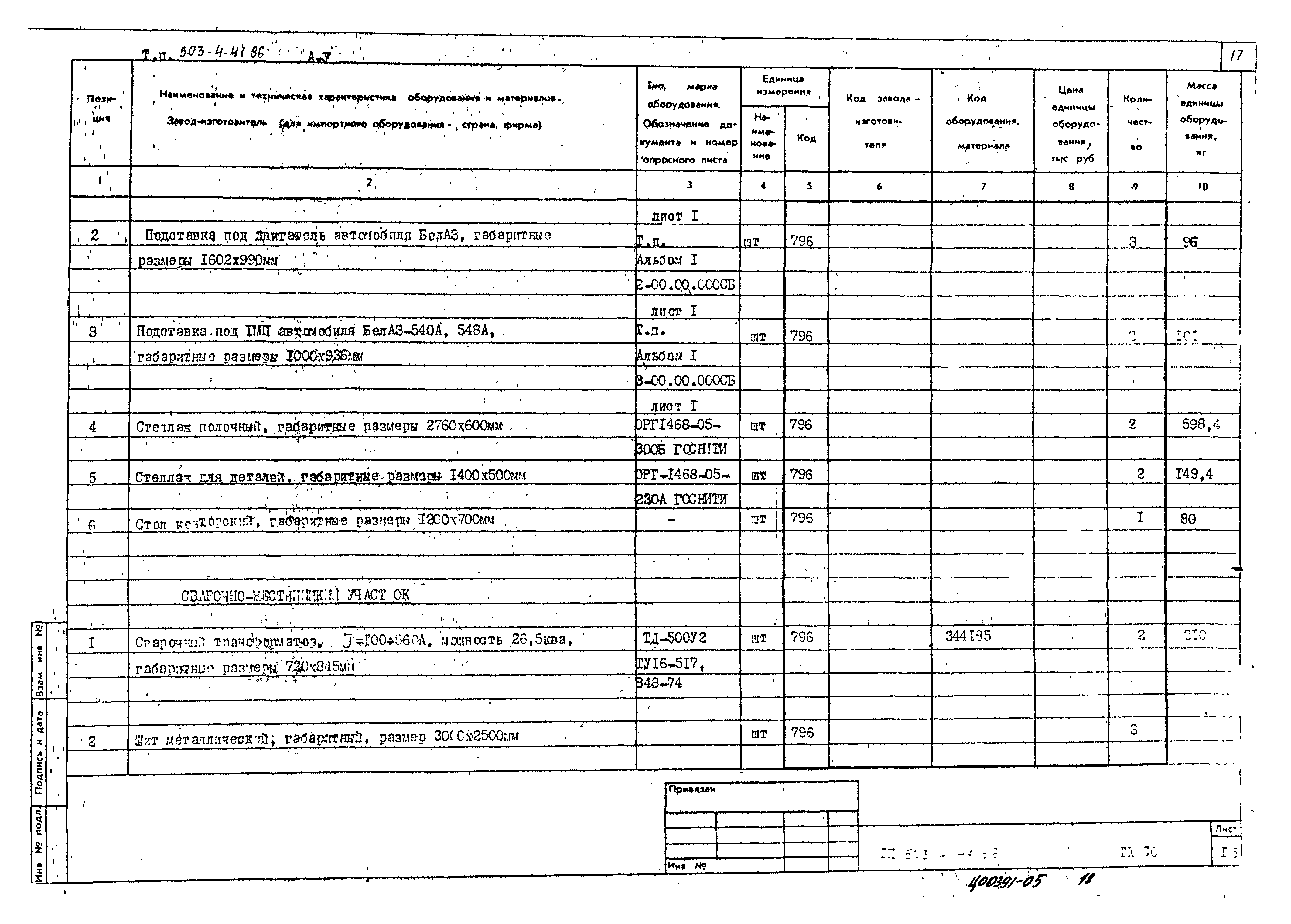 Типовой проект 503-4-41.86