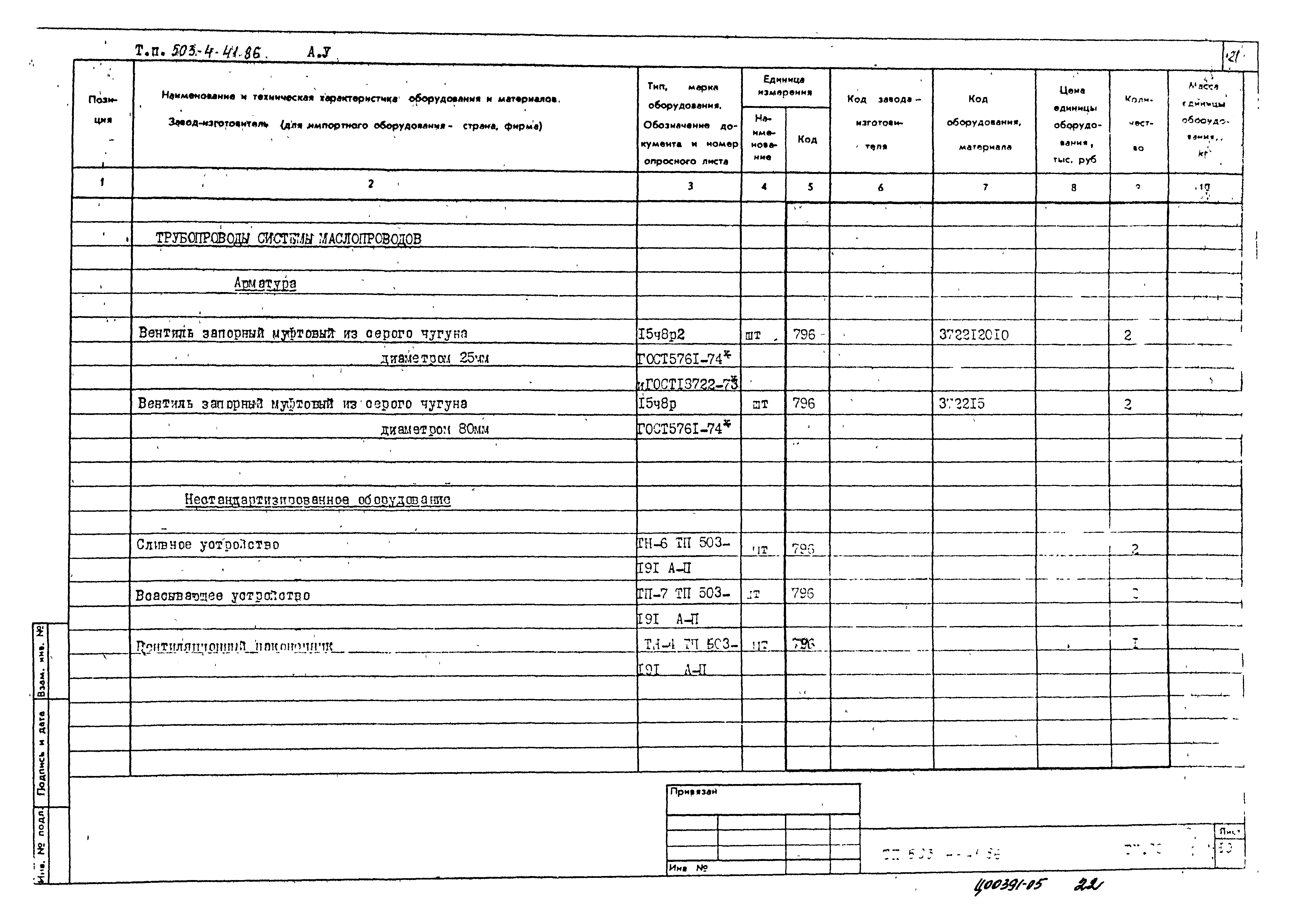 Типовой проект 503-4-41.86
