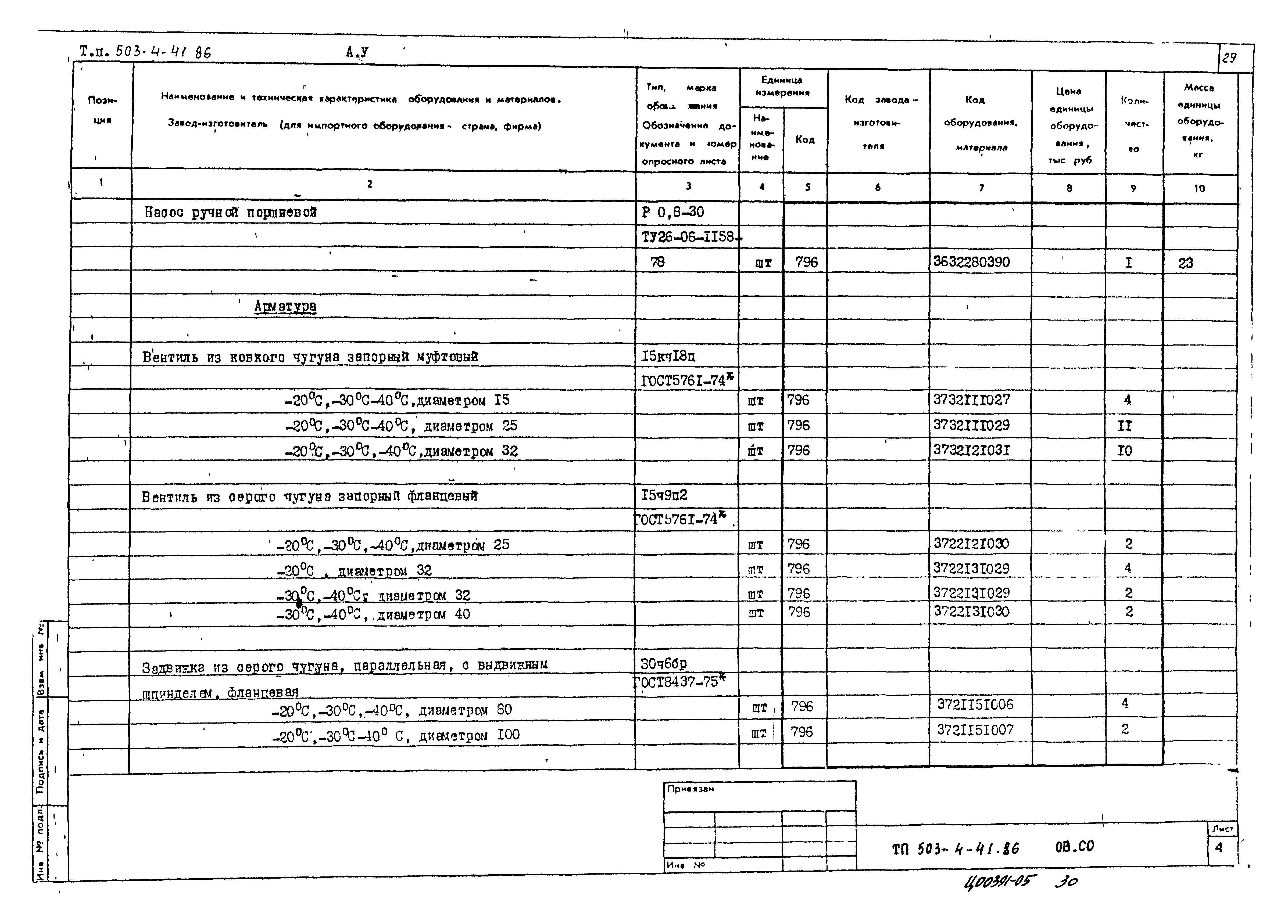Типовой проект 503-4-41.86