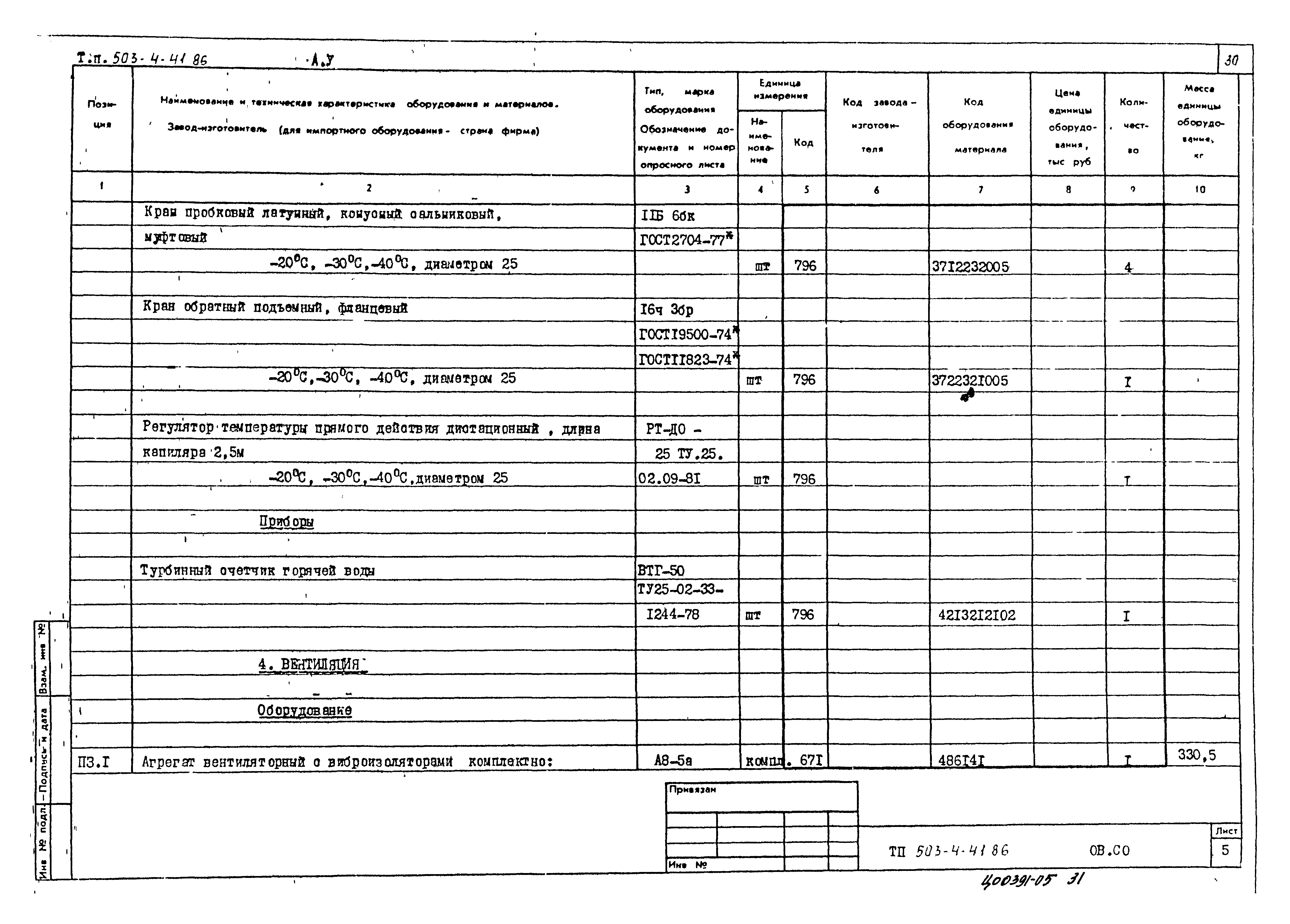 Типовой проект 503-4-41.86