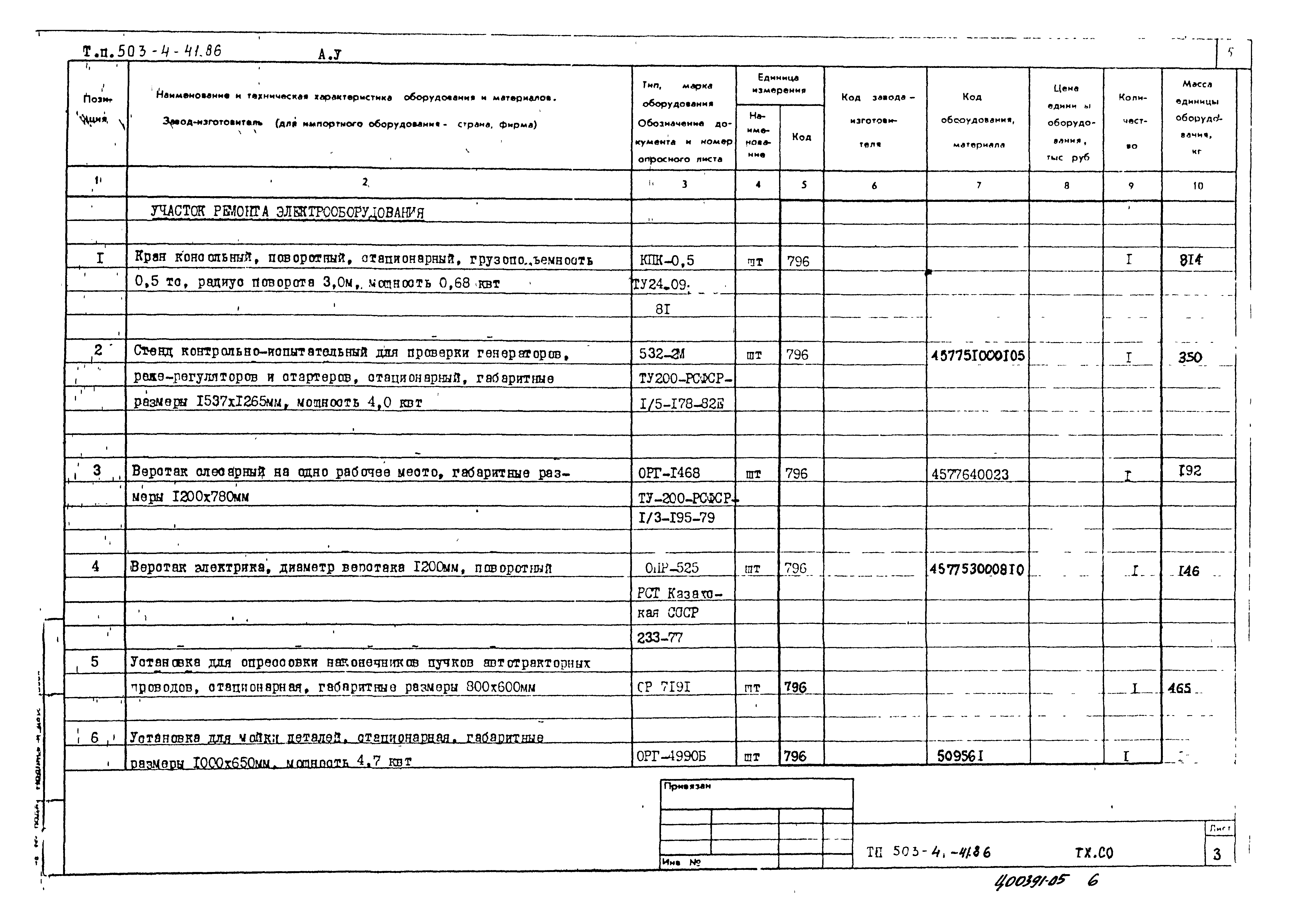 Типовой проект 503-4-41.86
