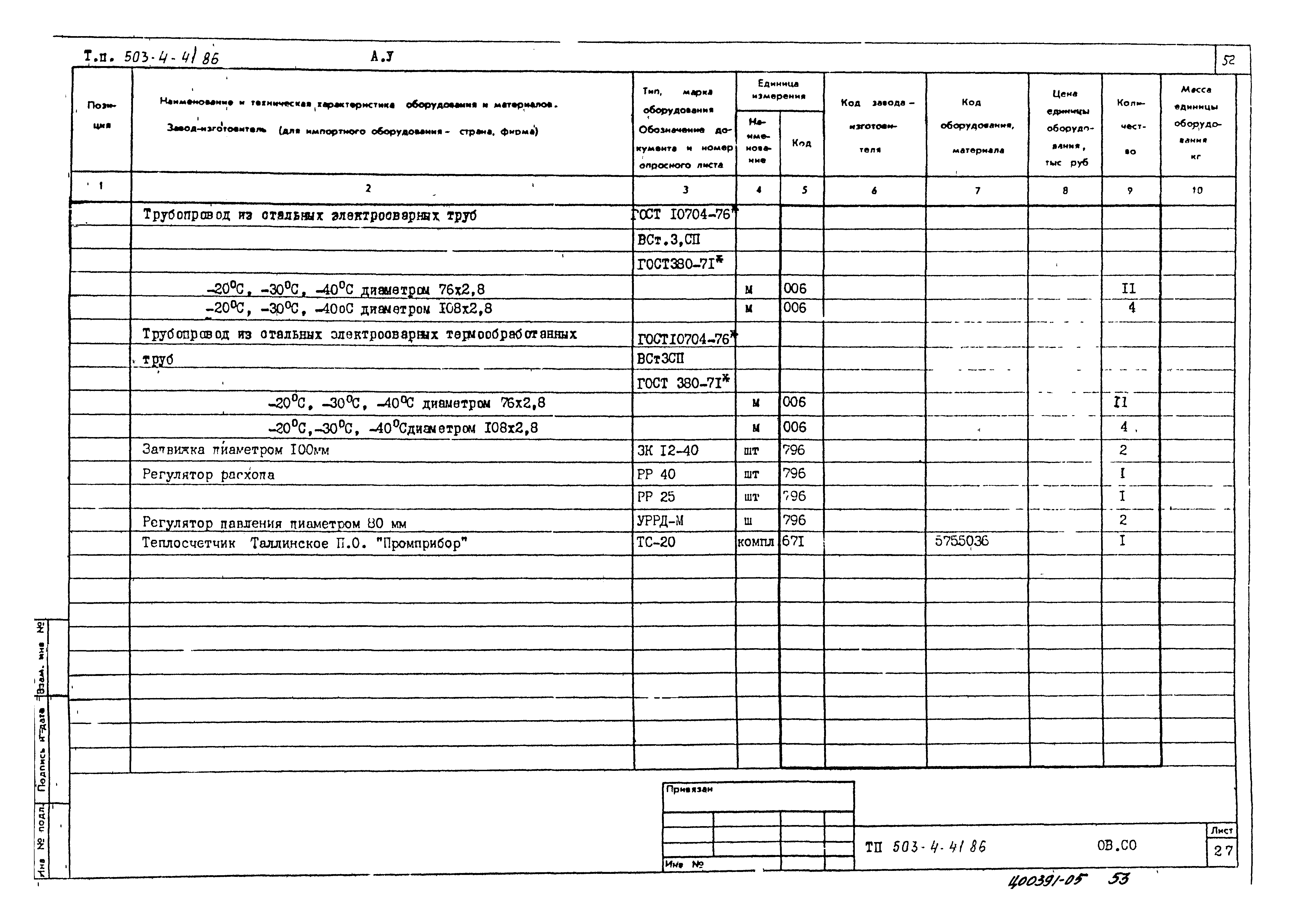 Типовой проект 503-4-41.86