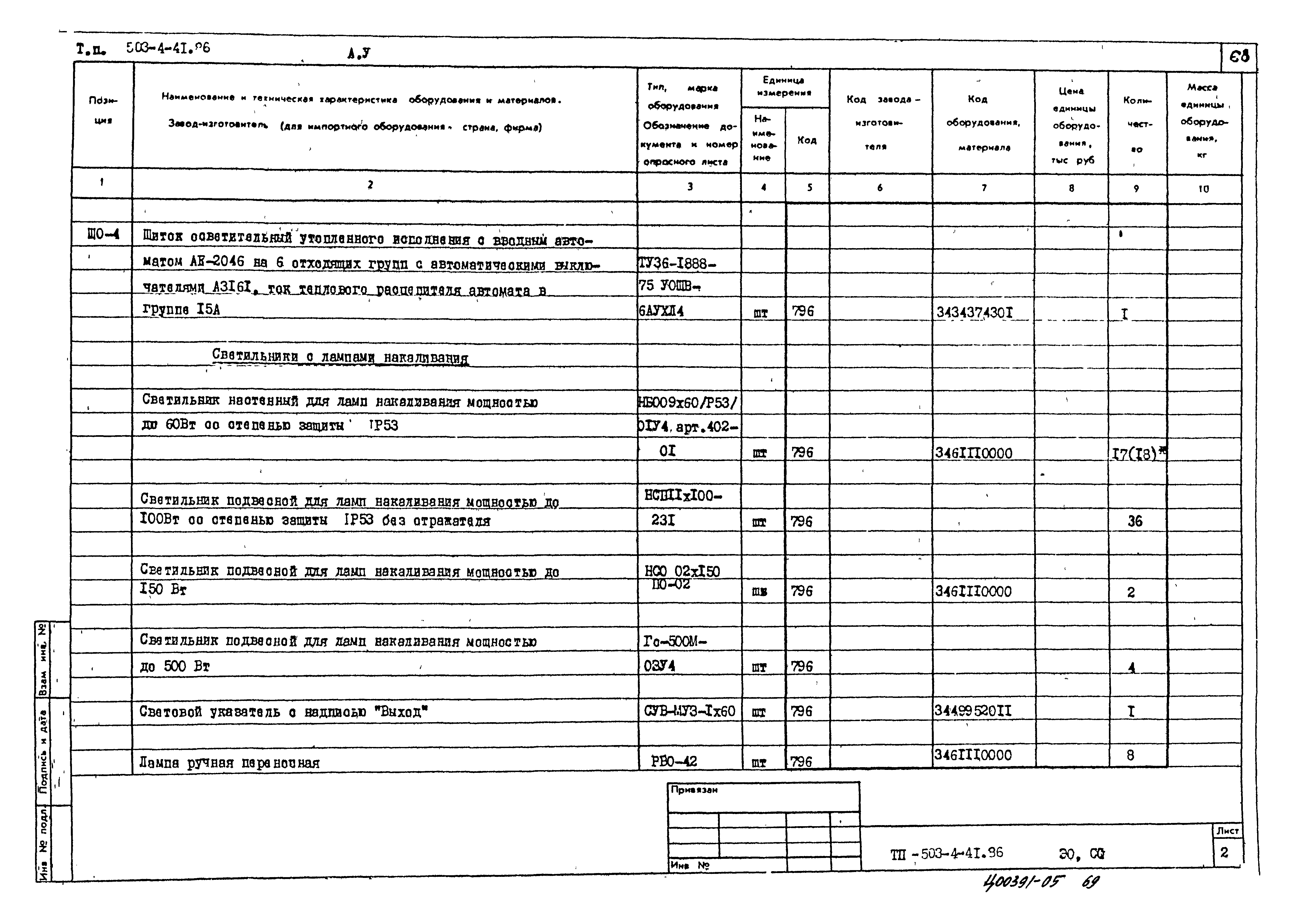 Типовой проект 503-4-41.86