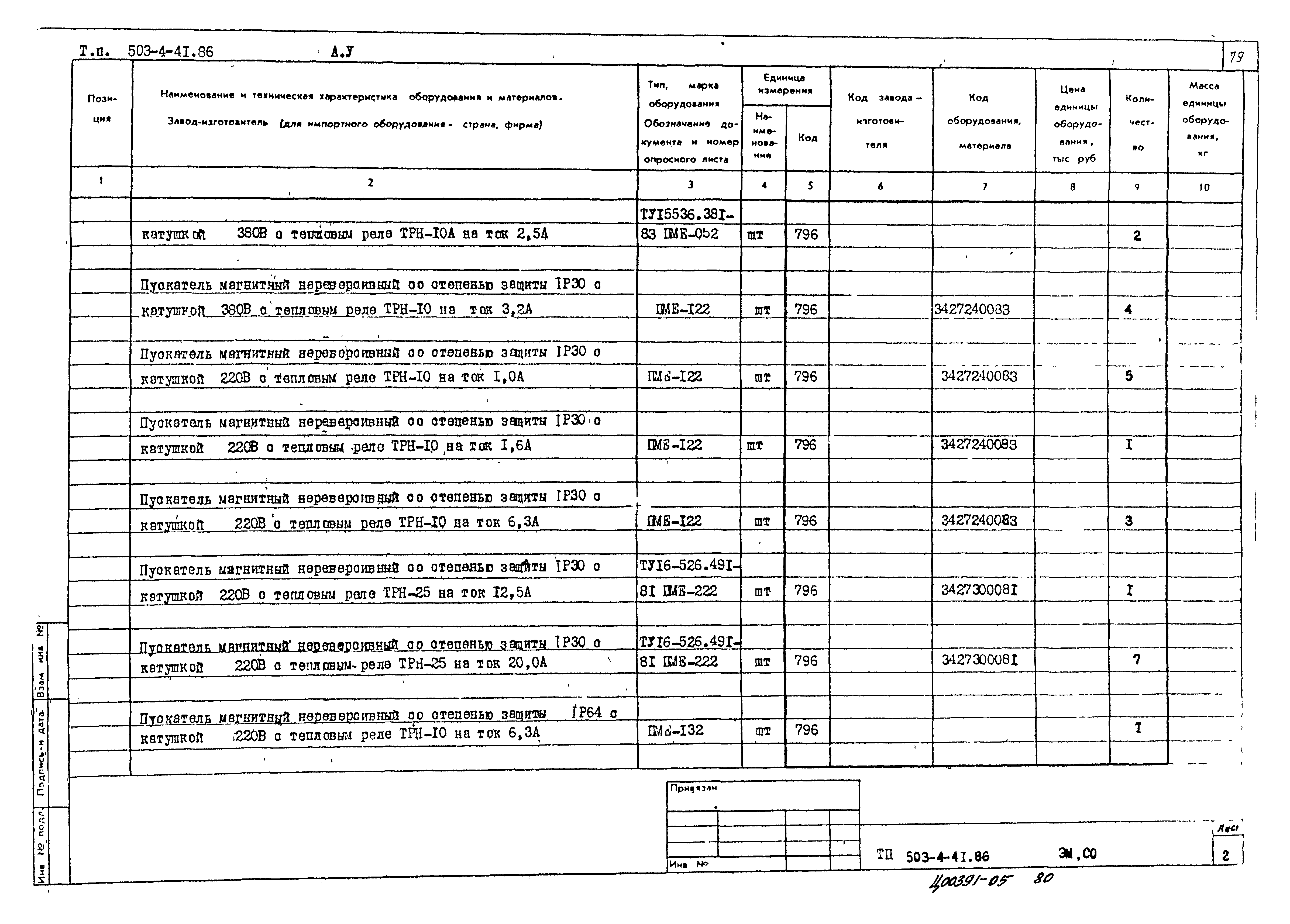 Типовой проект 503-4-41.86