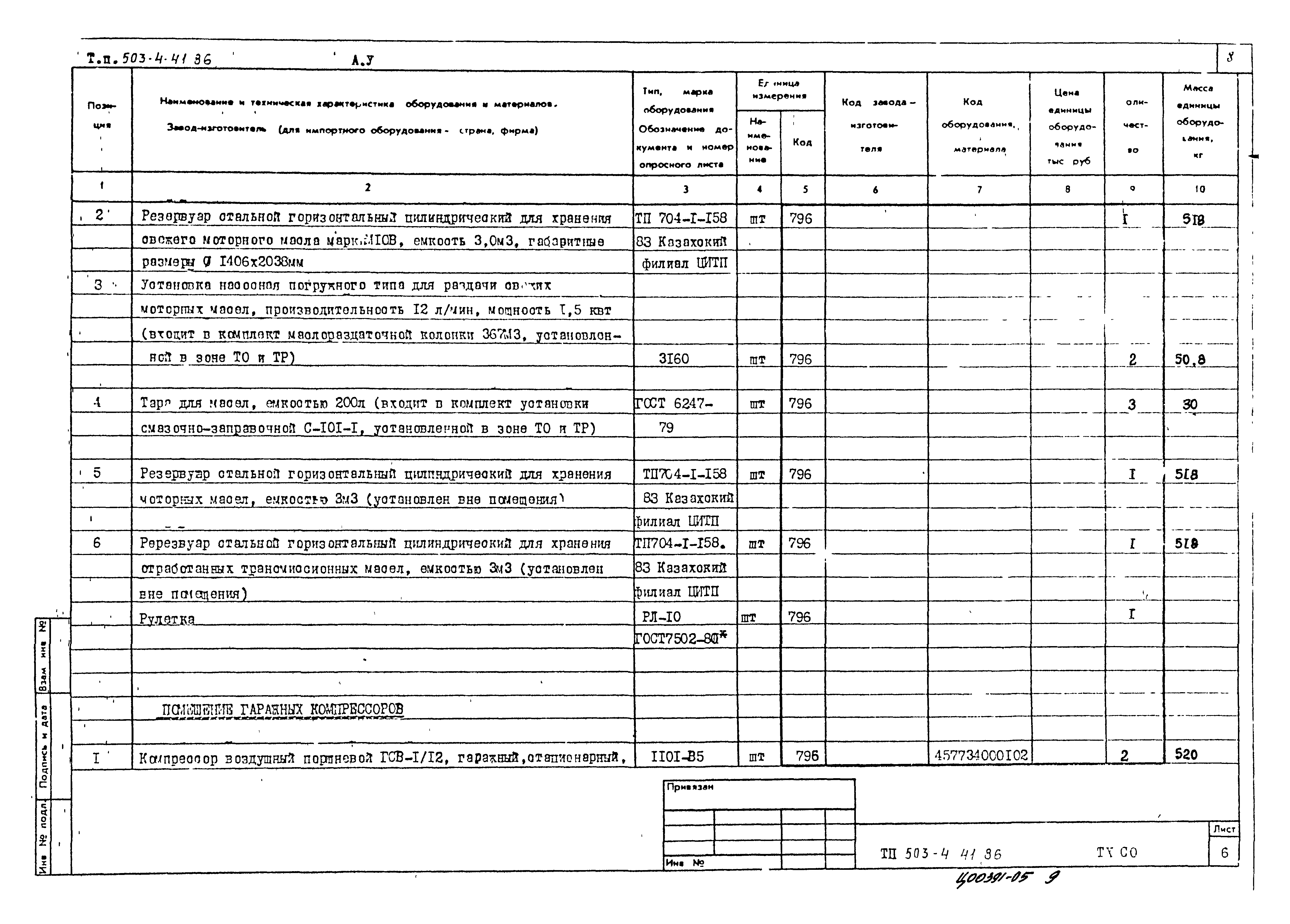 Типовой проект 503-4-41.86