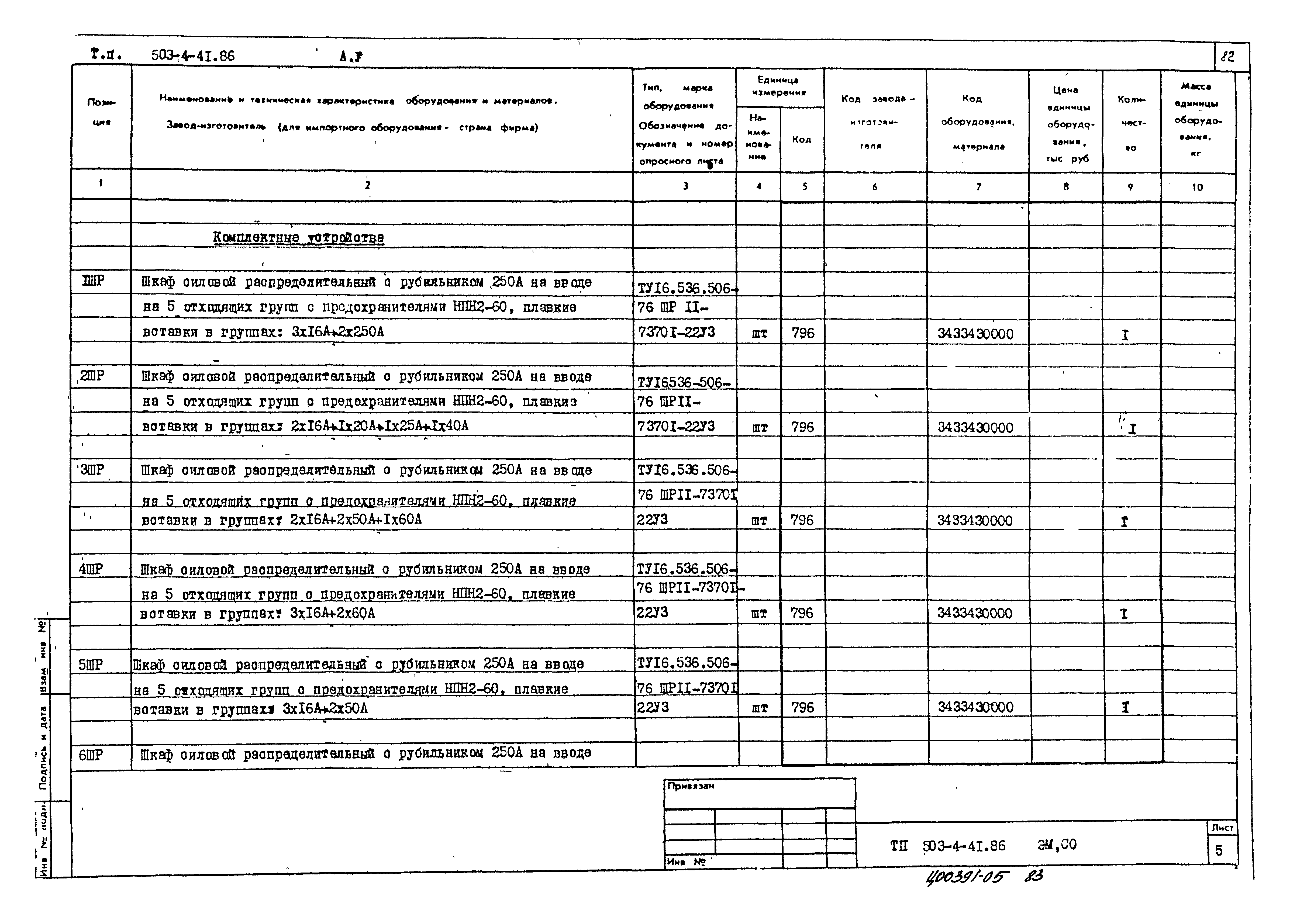 Типовой проект 503-4-41.86