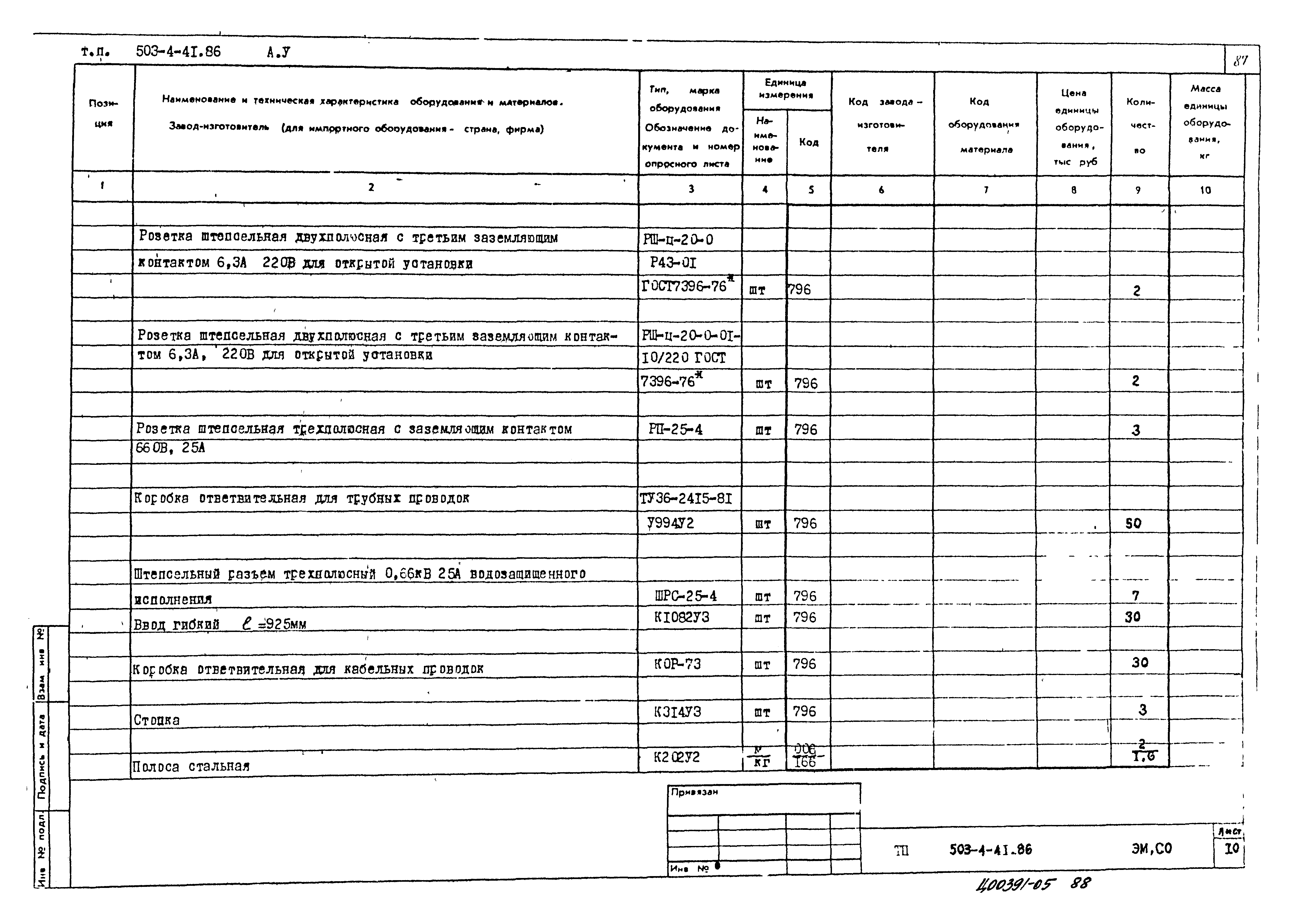 Типовой проект 503-4-41.86