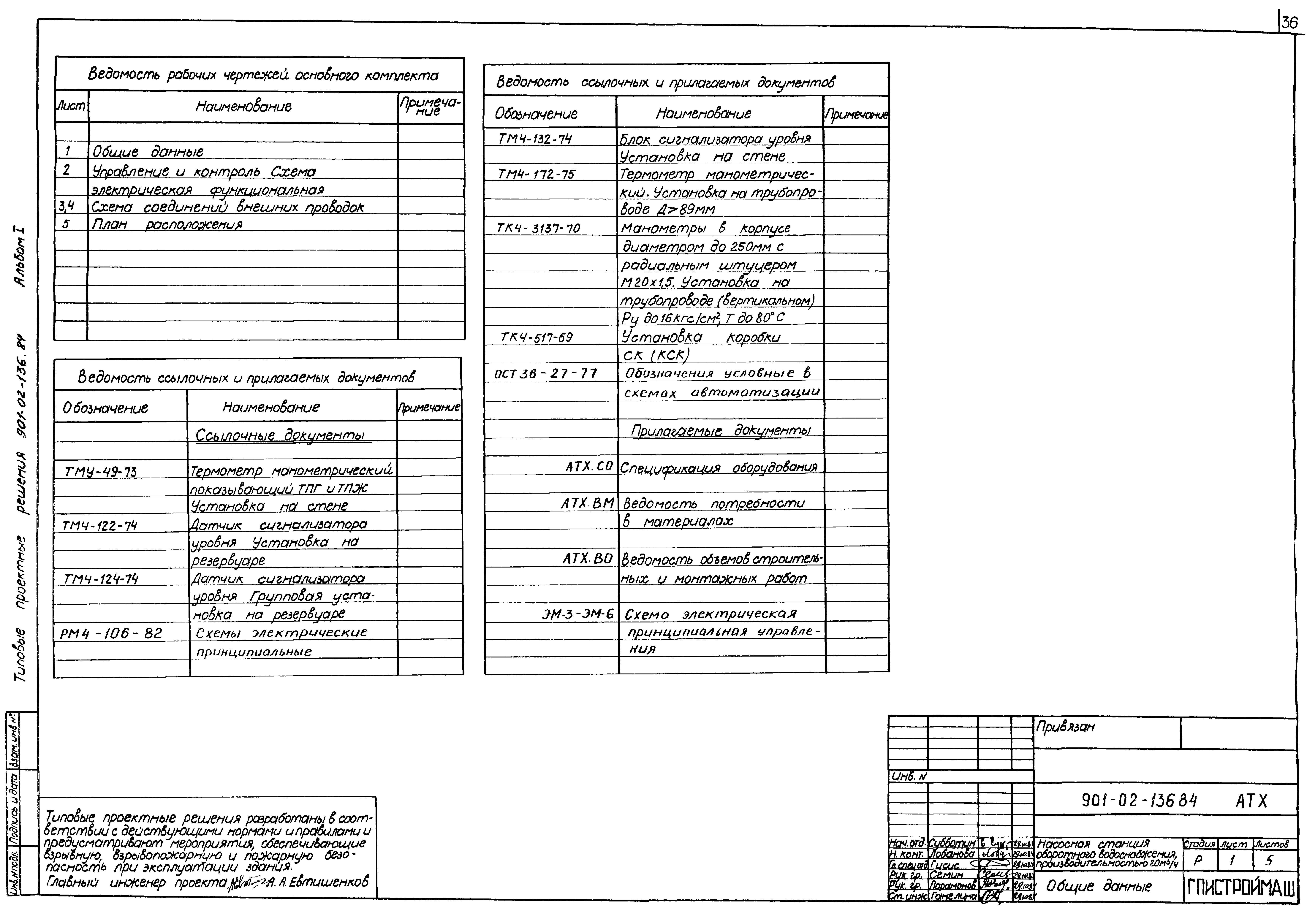 Типовые проектные решения 901-02-136.84
