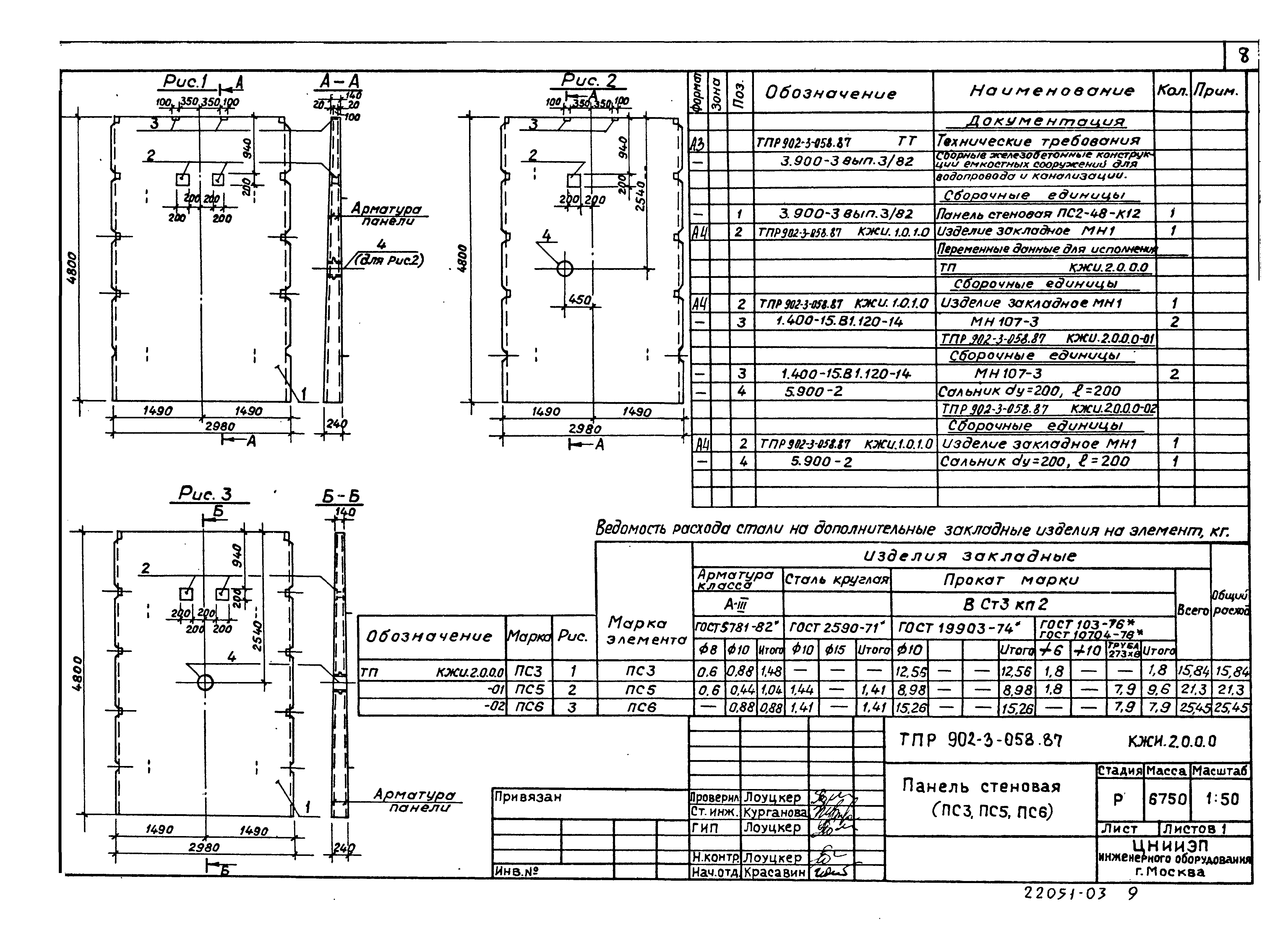 Типовые проектные решения 902-3-058.87