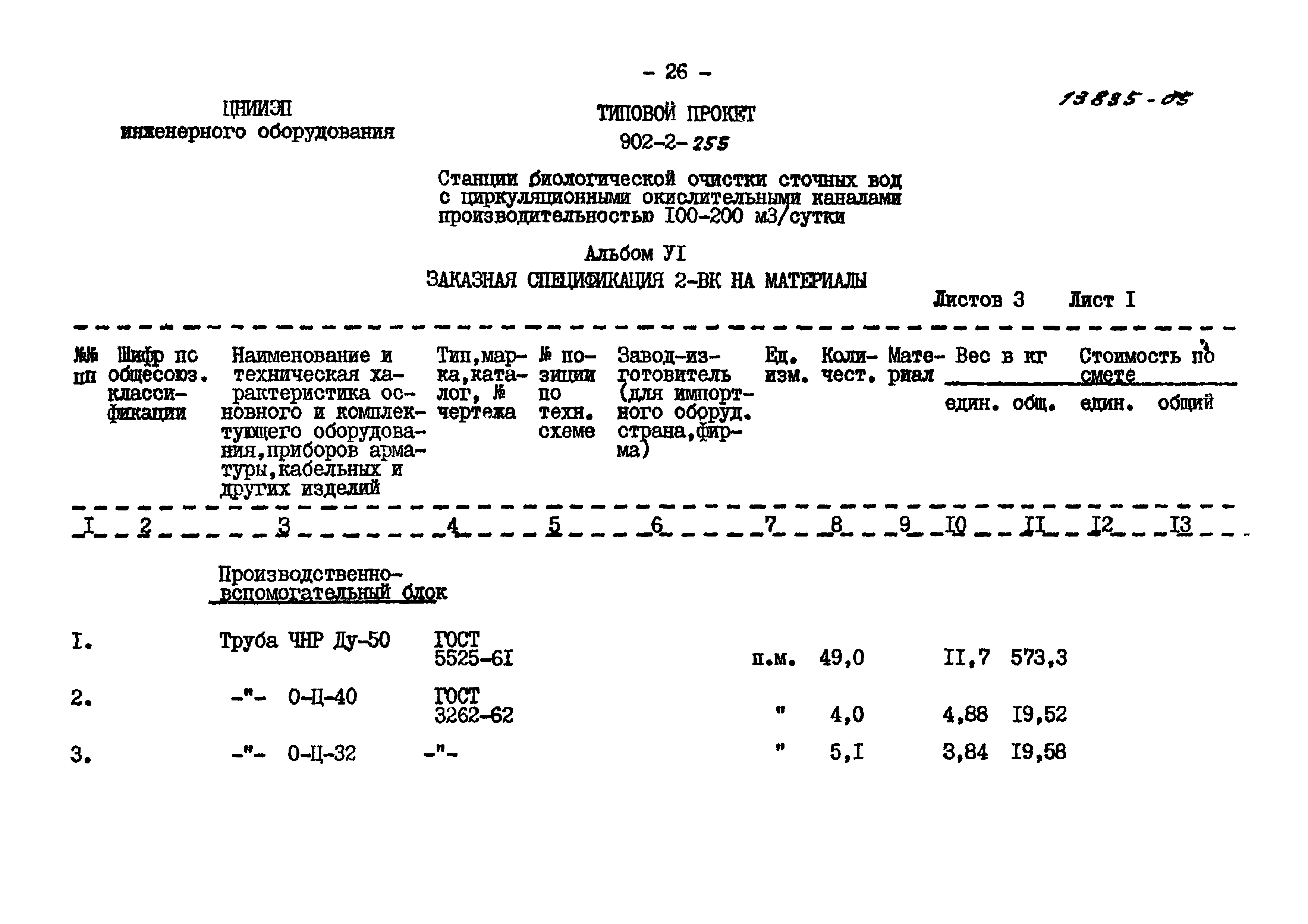 Типовой проект 902-2-255