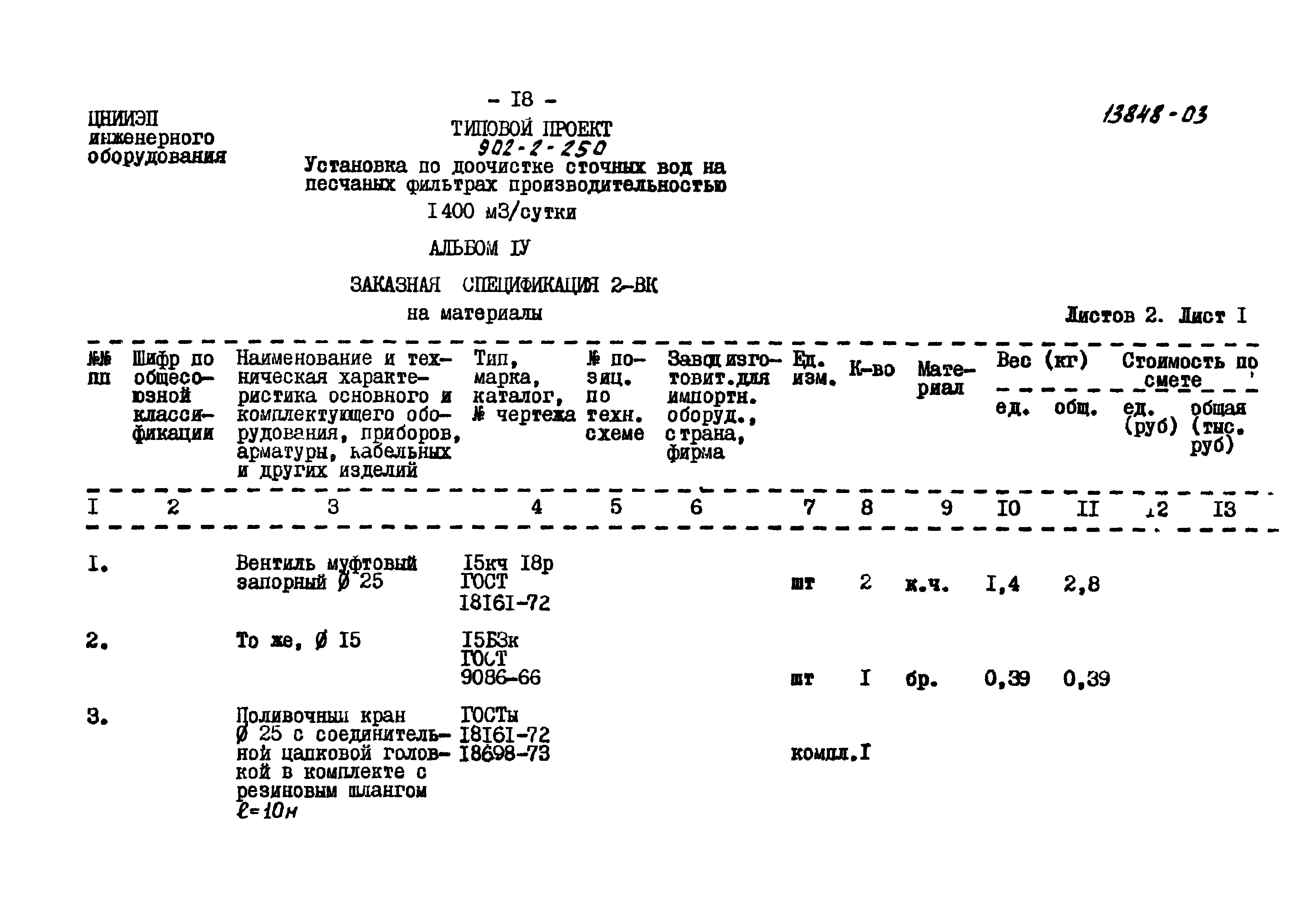 Типовой проект 902-2-250