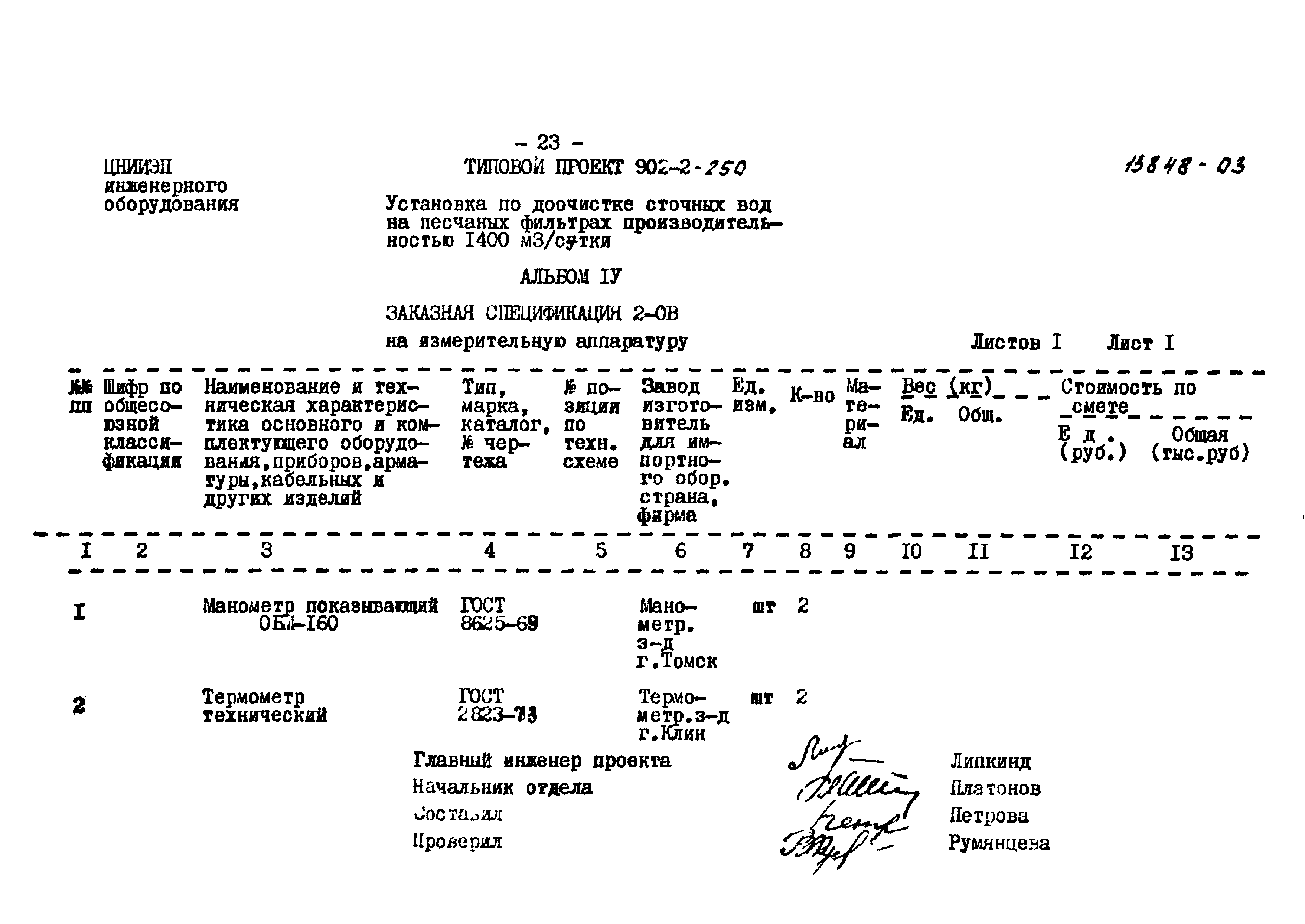 Типовой проект 902-2-250