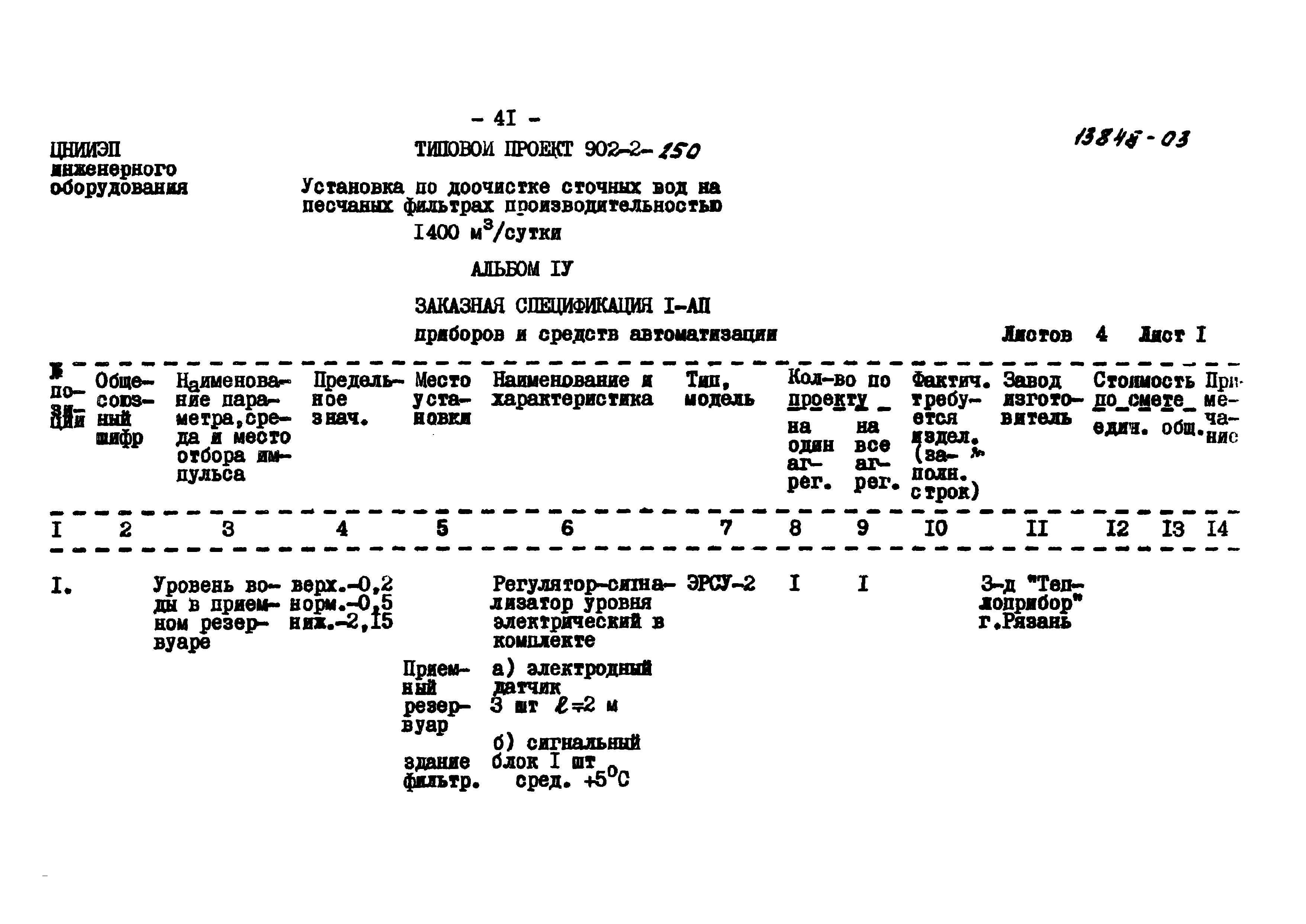 Типовой проект 902-2-250