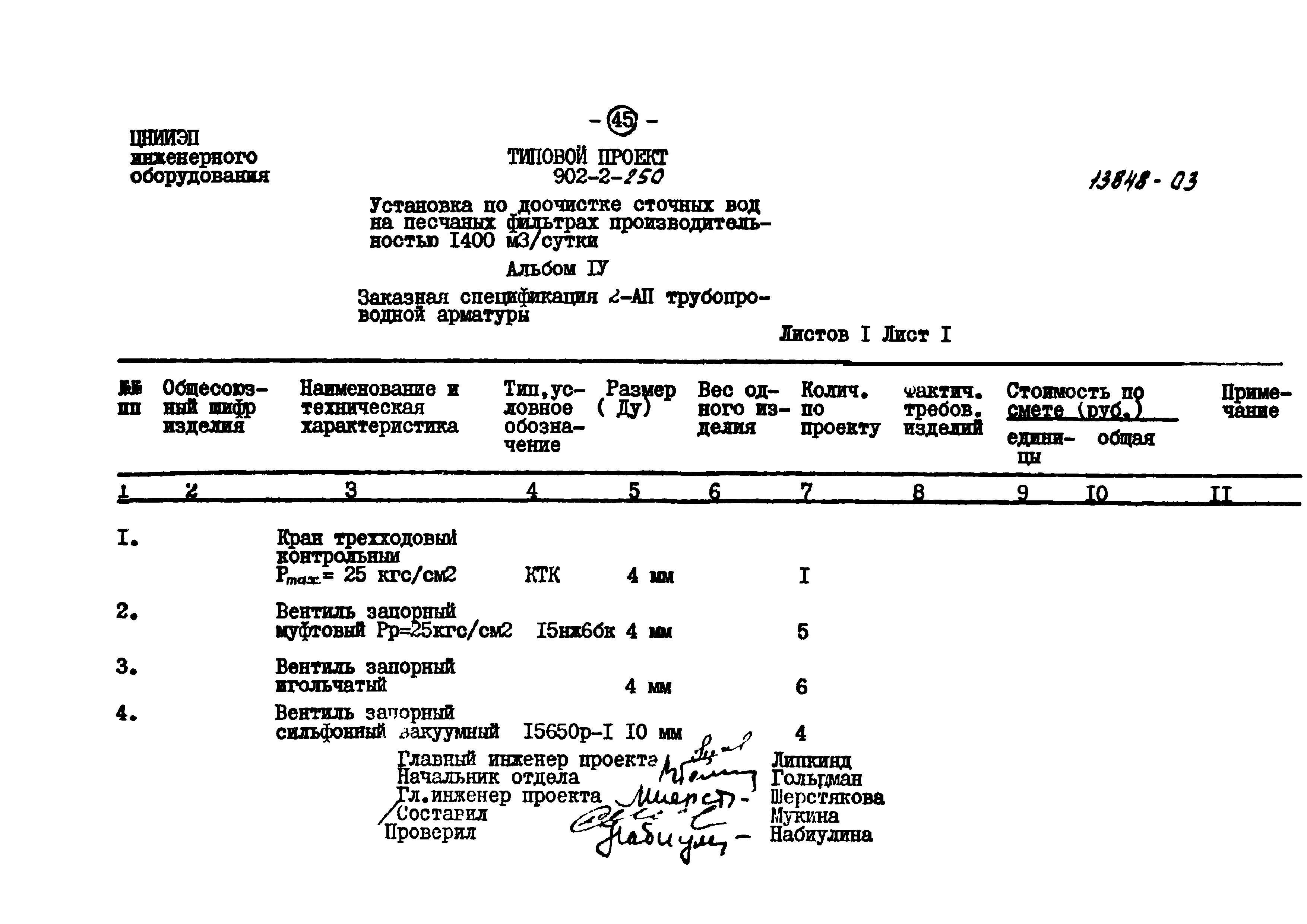 Типовой проект 902-2-250
