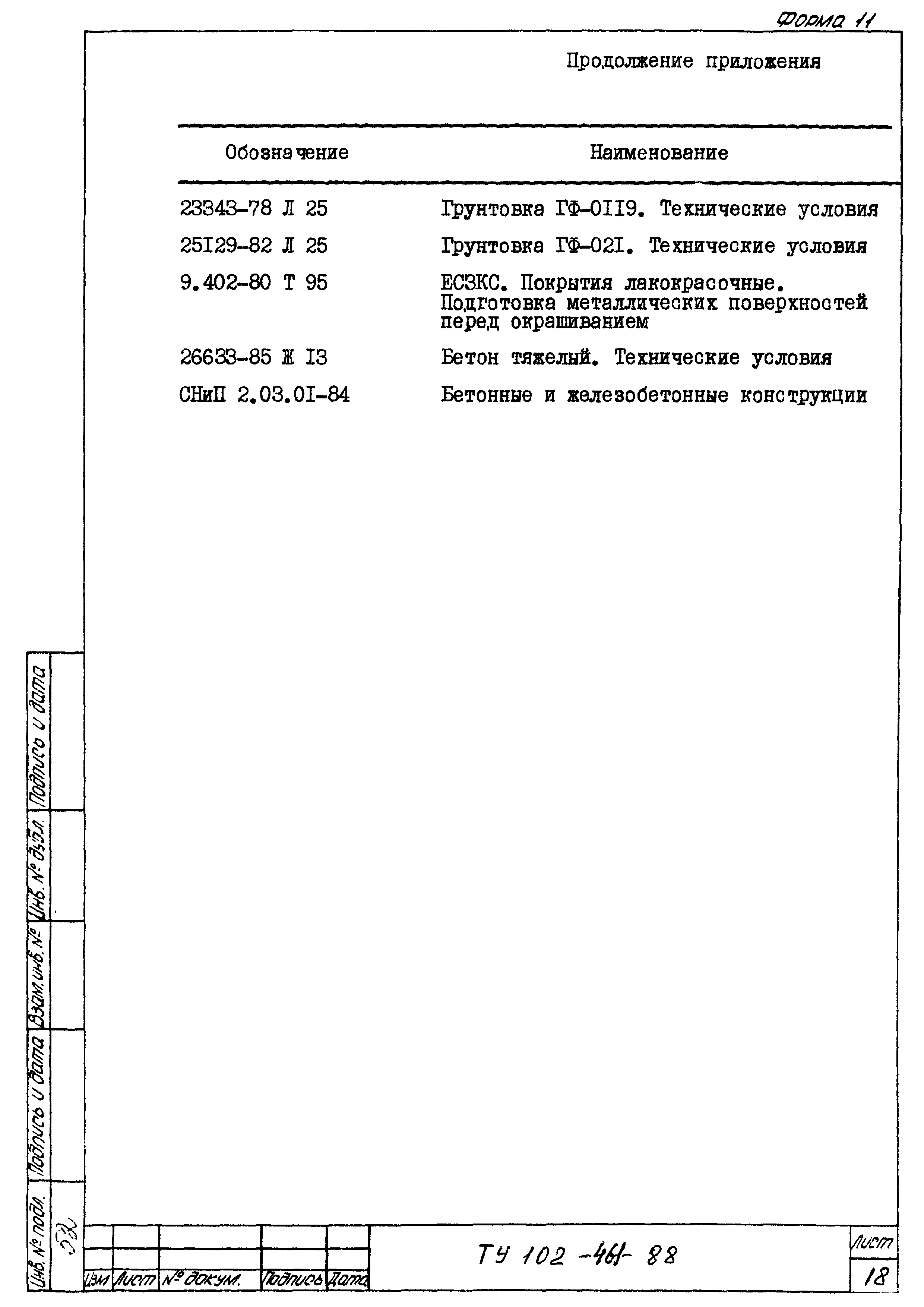 ТУ 102-461-88