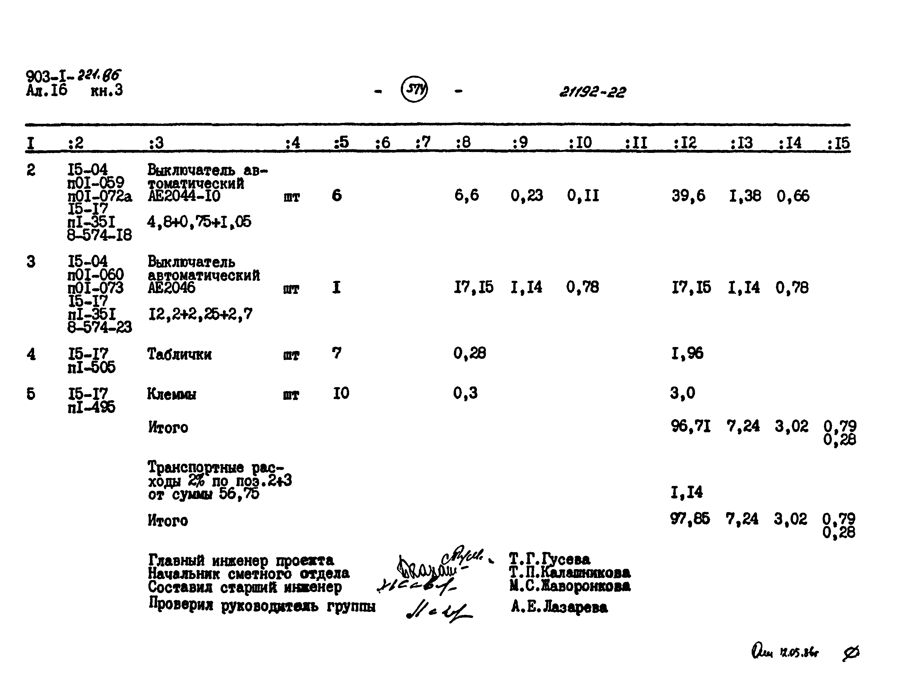 Типовой проект 903-1-221.86