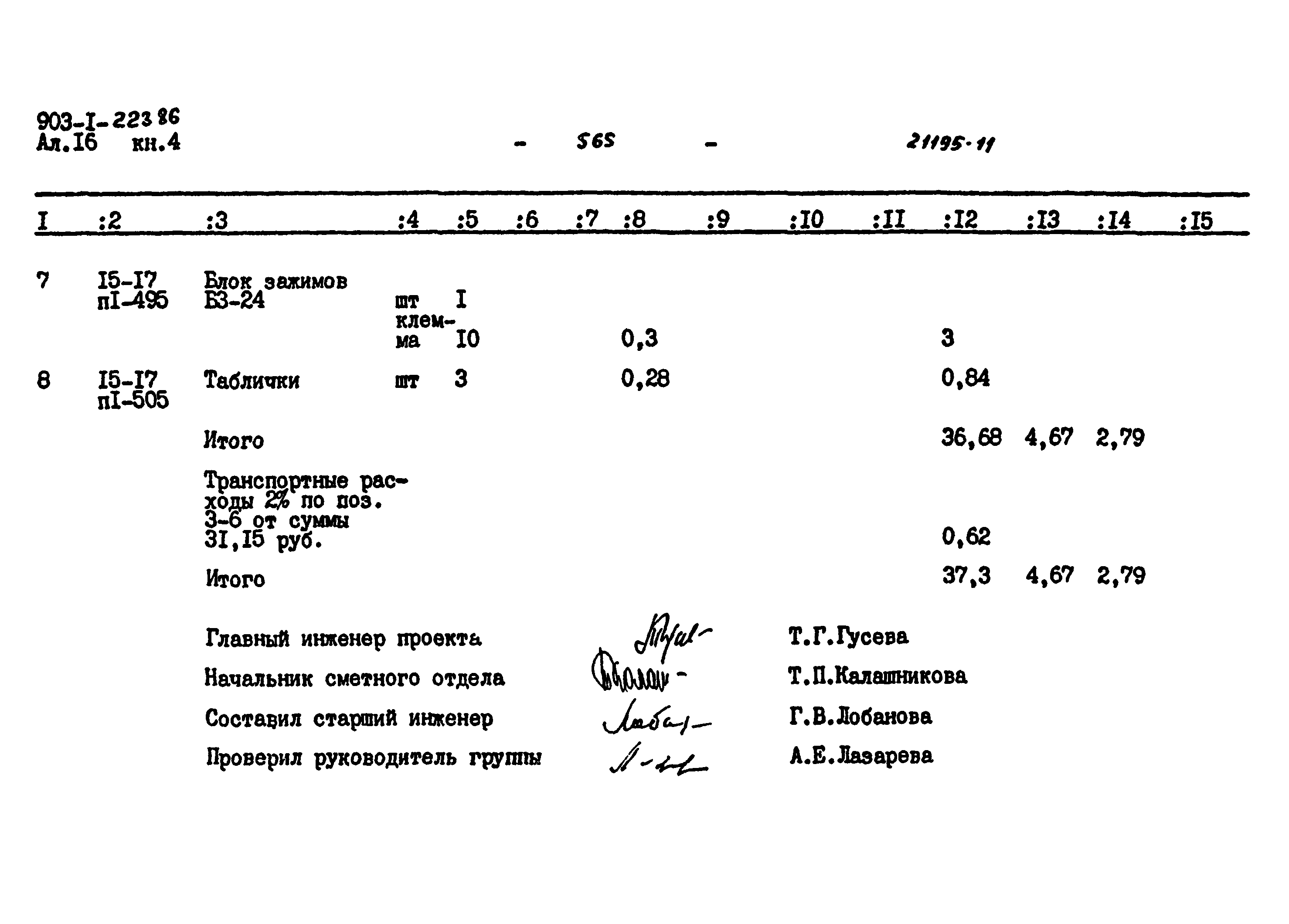 Типовой проект 903-1-223.86