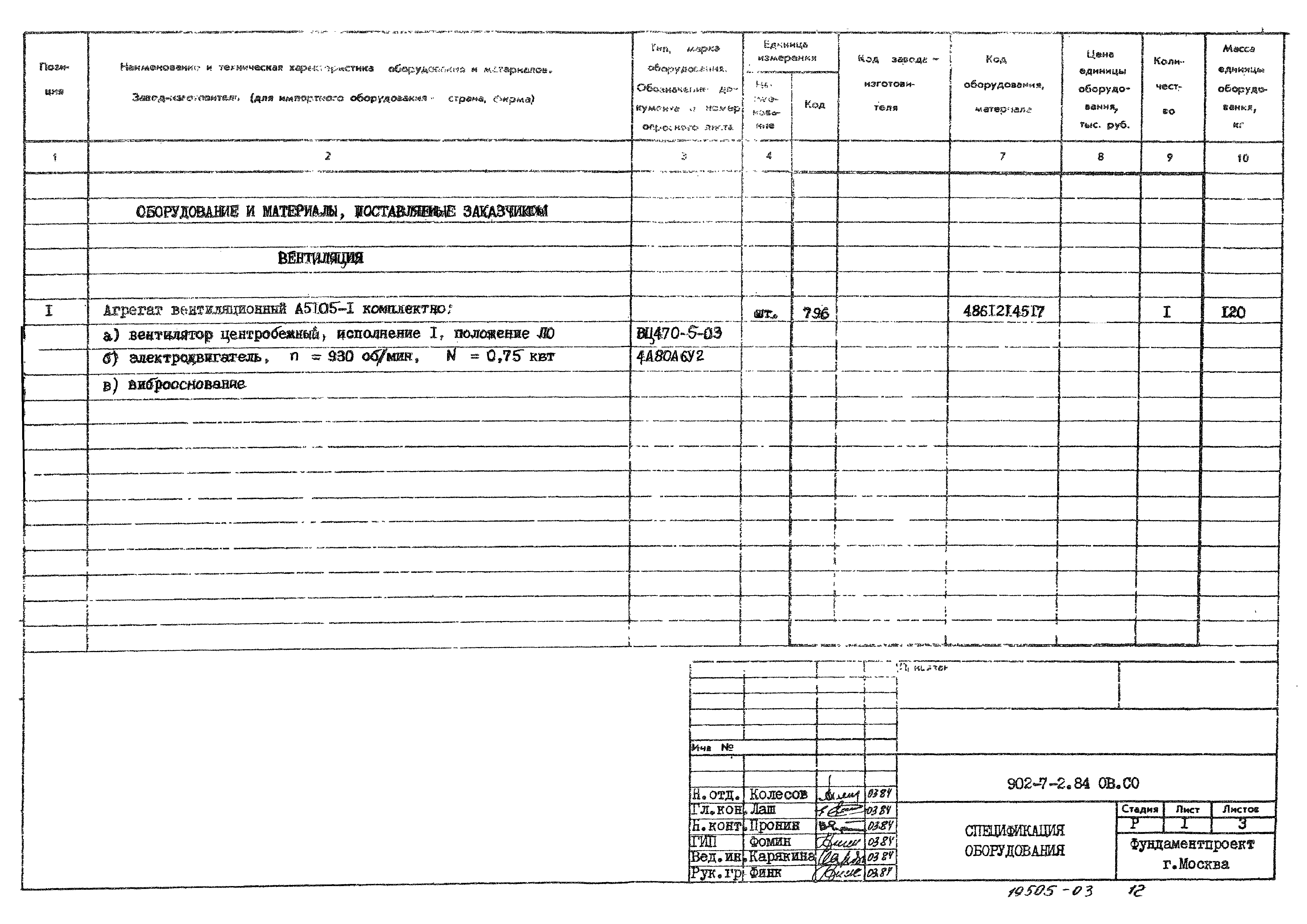 Типовой проект 902-7-2.84