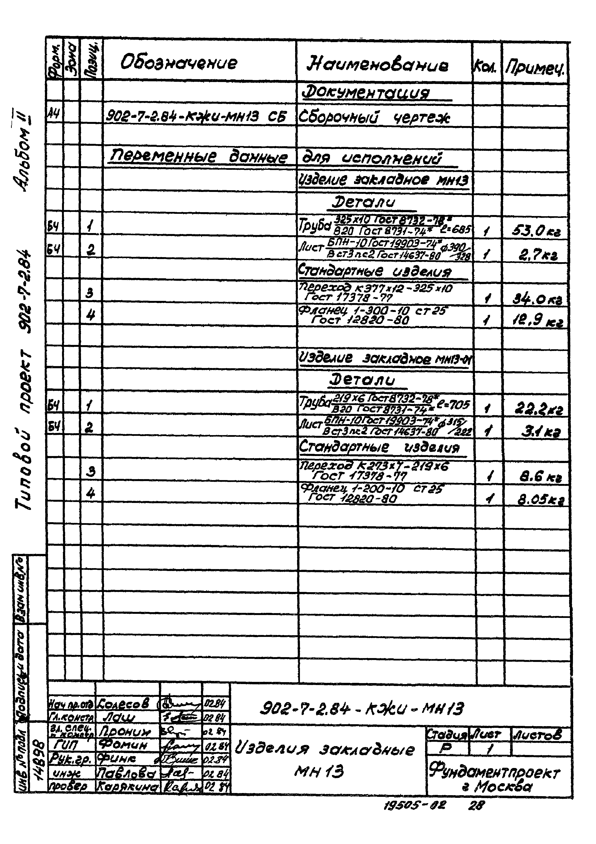 Типовой проект 902-7-2.84