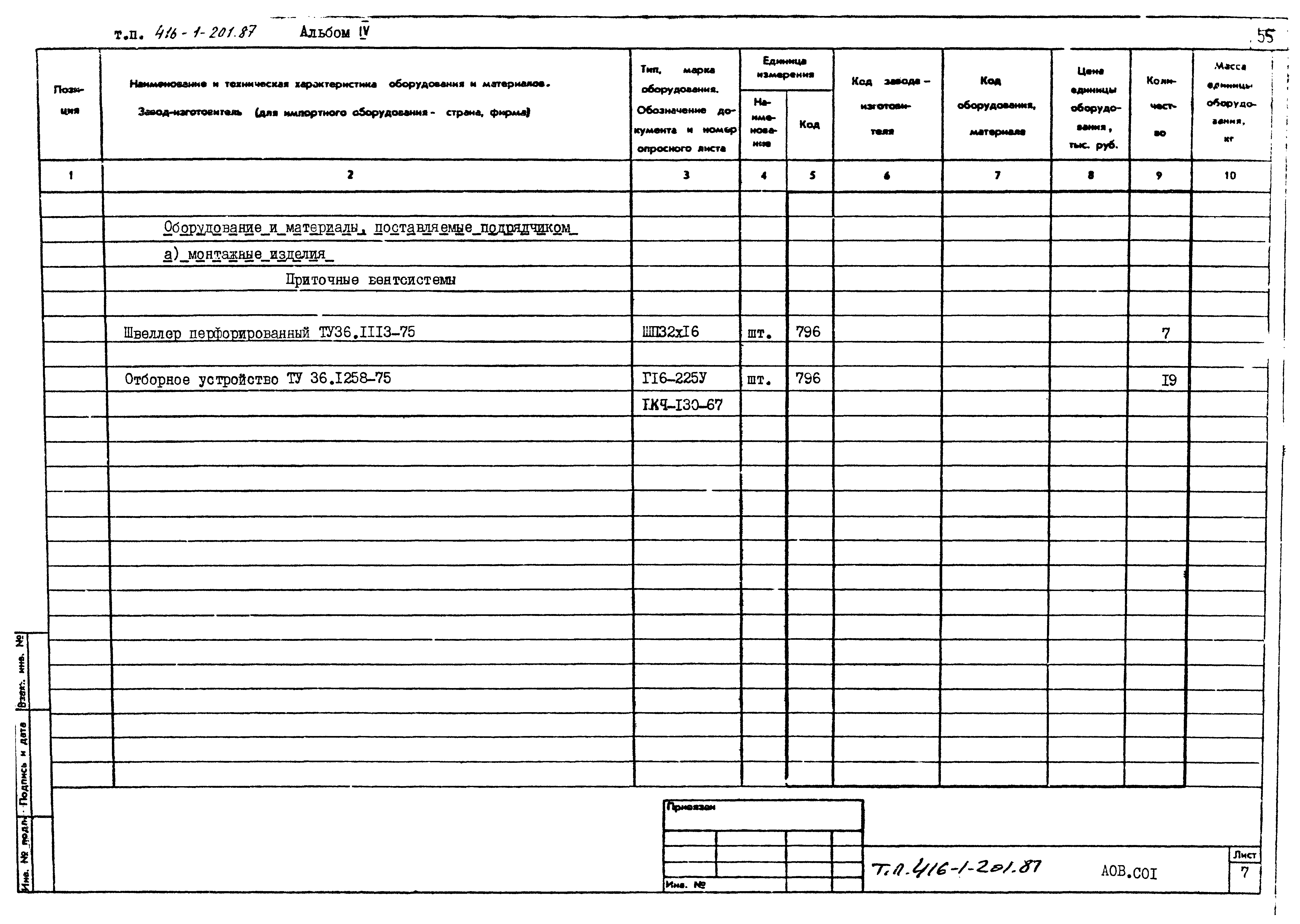 Типовой проект 416-1-201.87