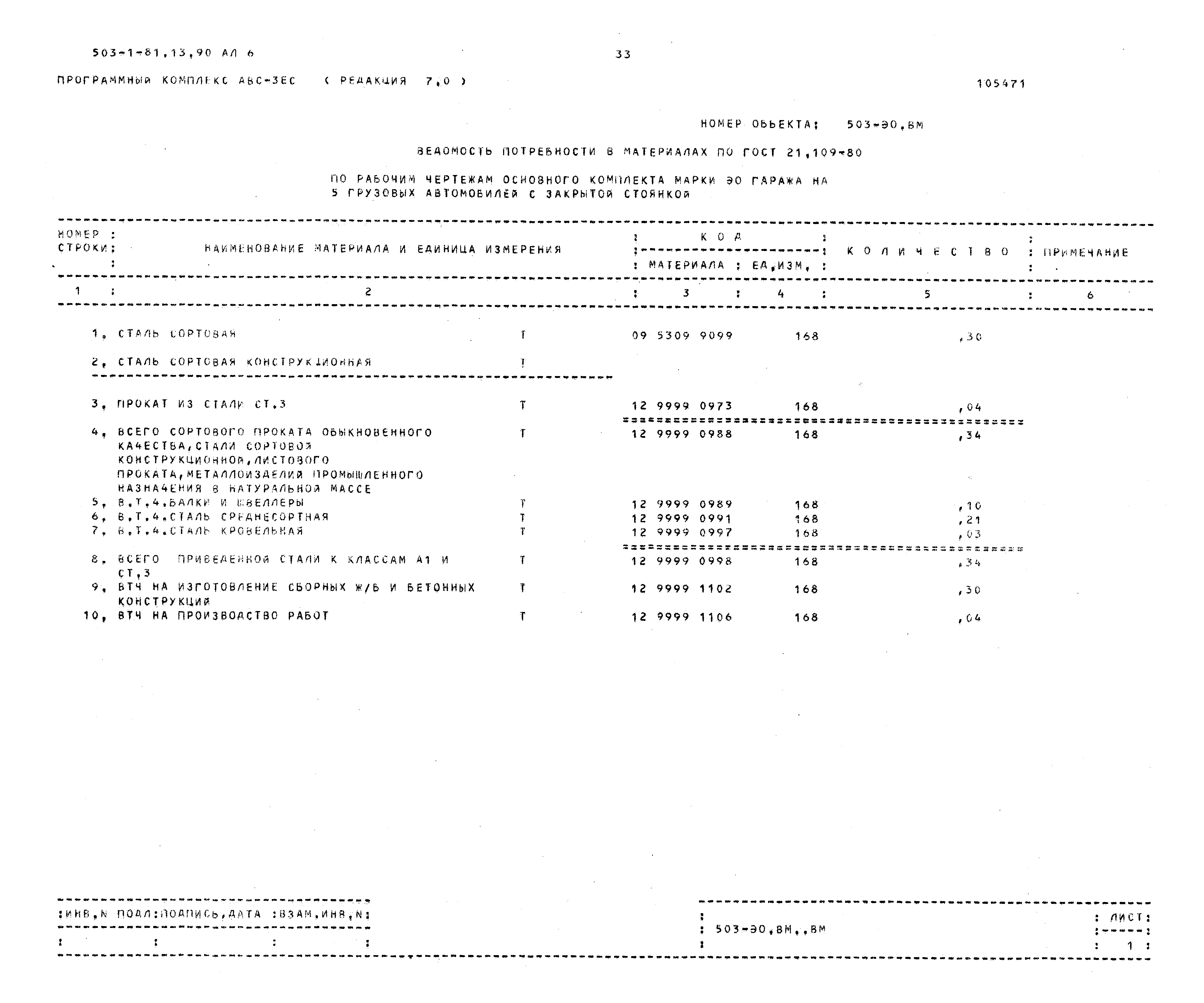 Типовой проект 503-1-81.13.90