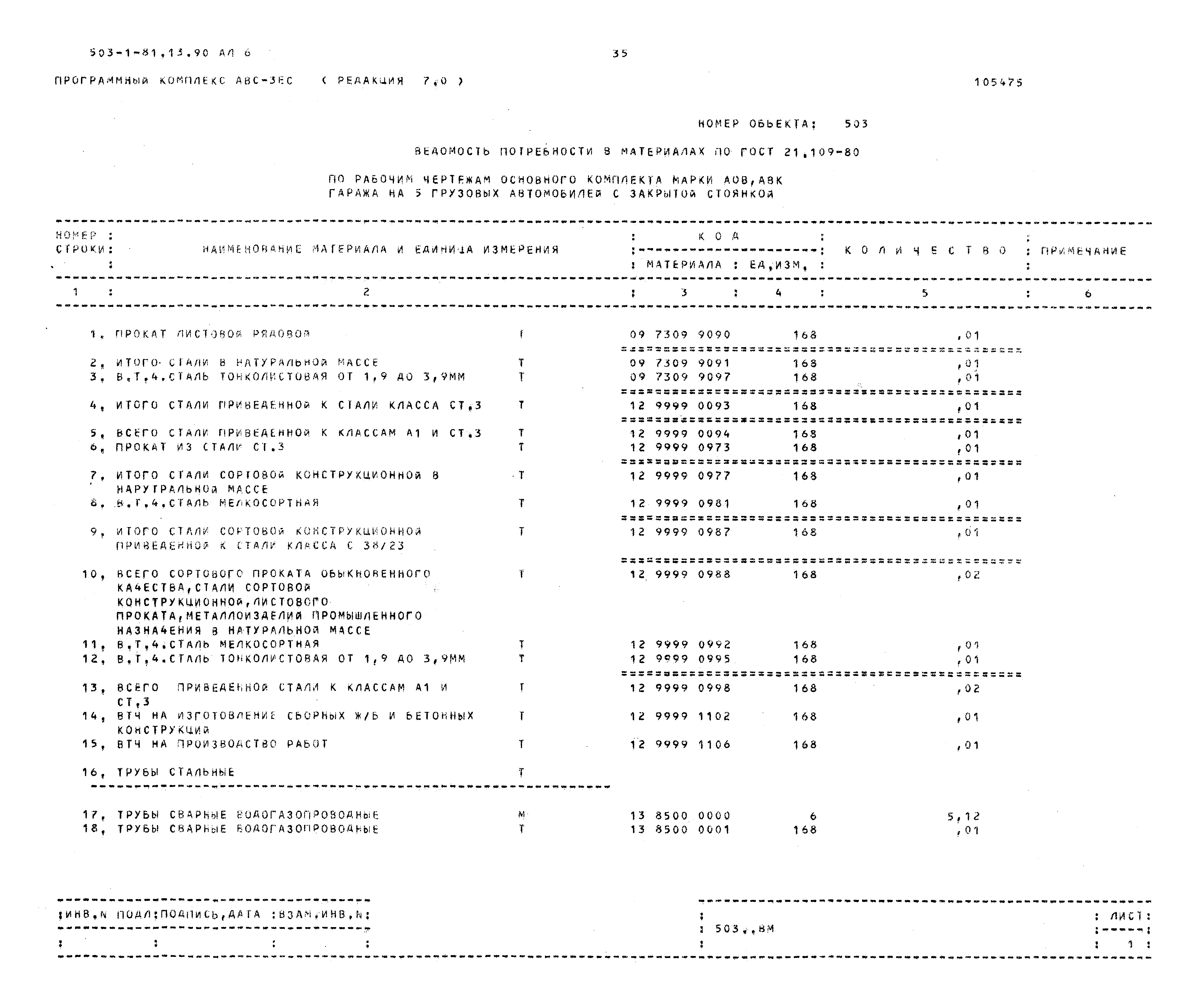 Типовой проект 503-1-81.13.90
