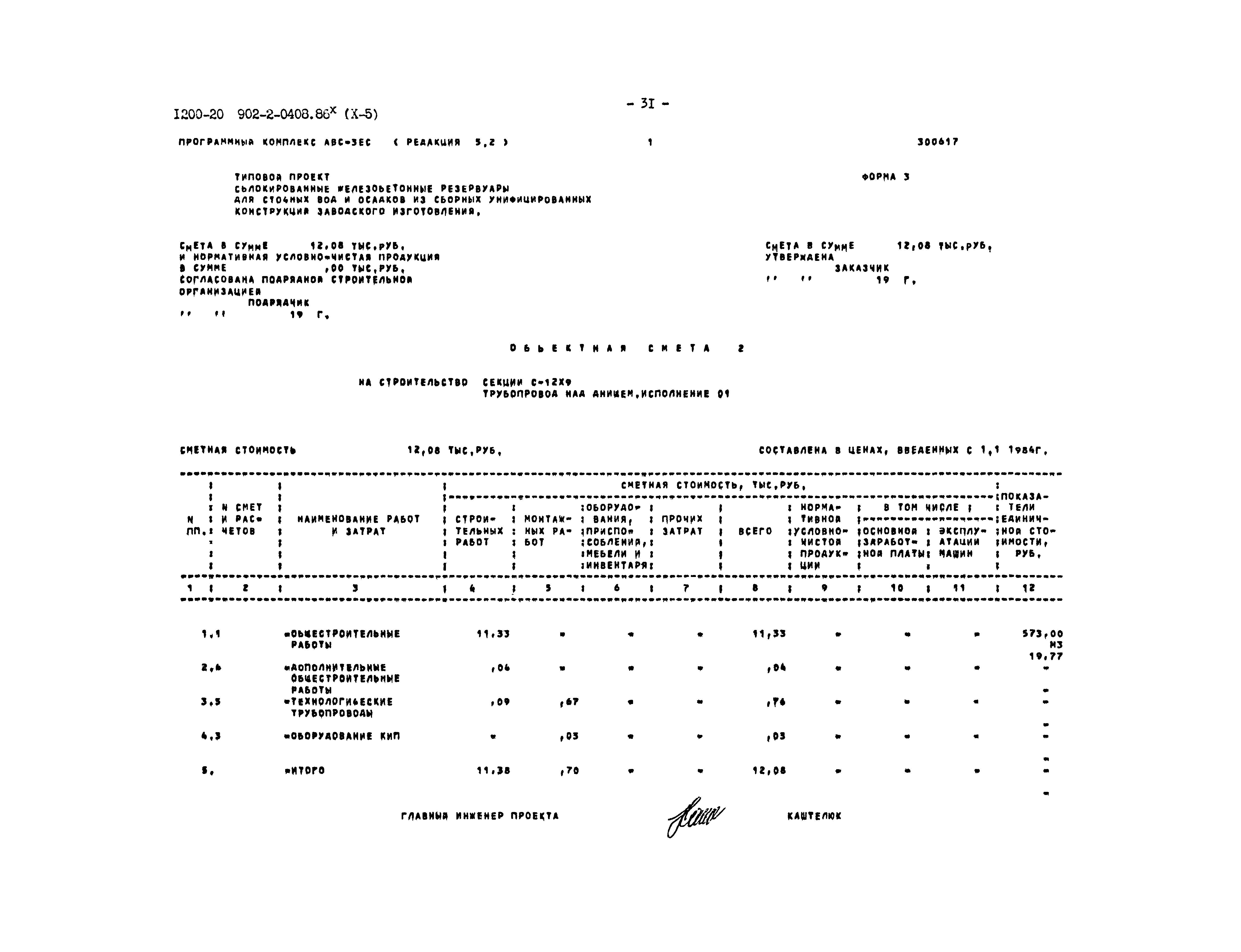 Типовые проектные решения 902-2-0408.86