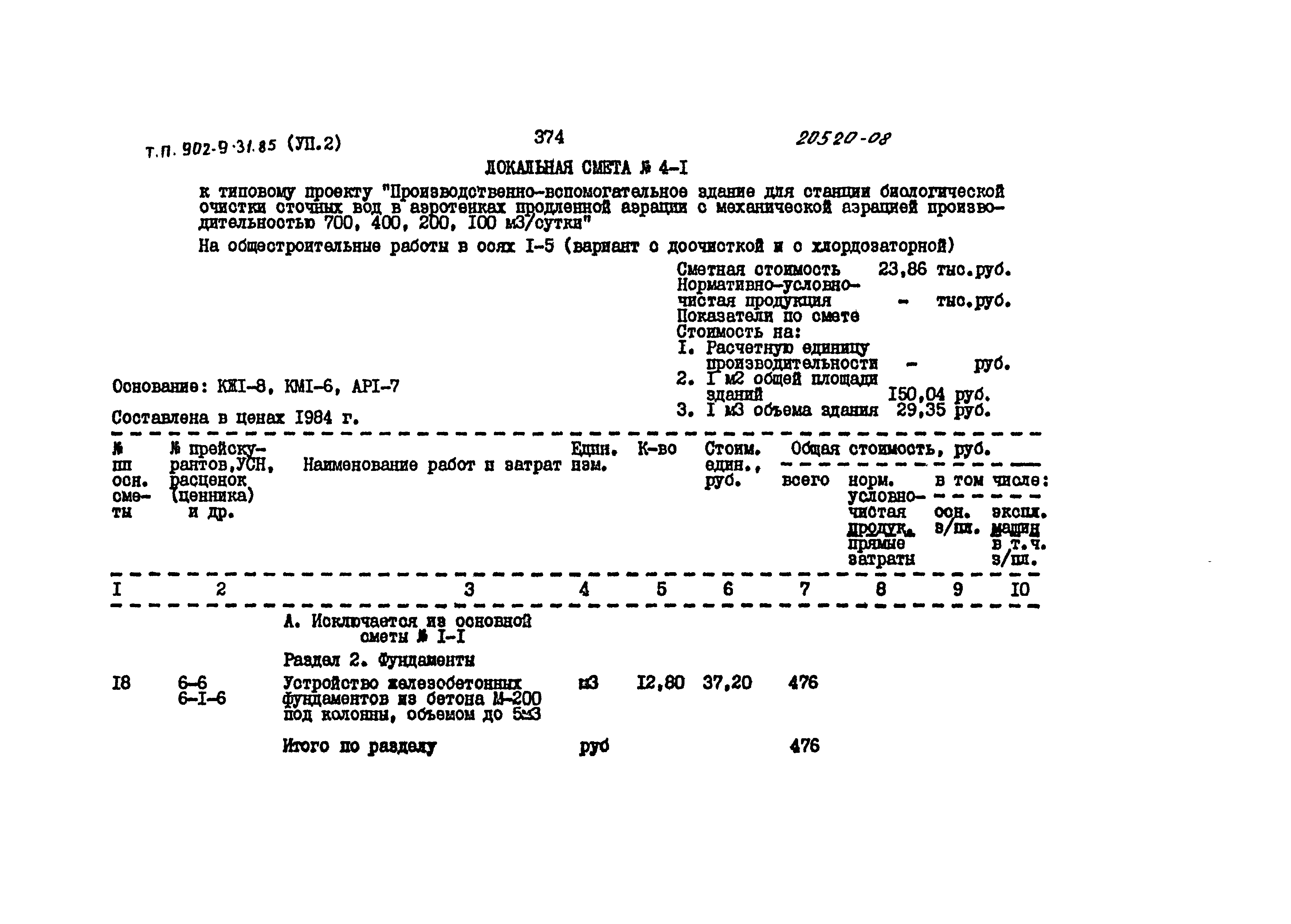 Типовой проект 902-9-31.85