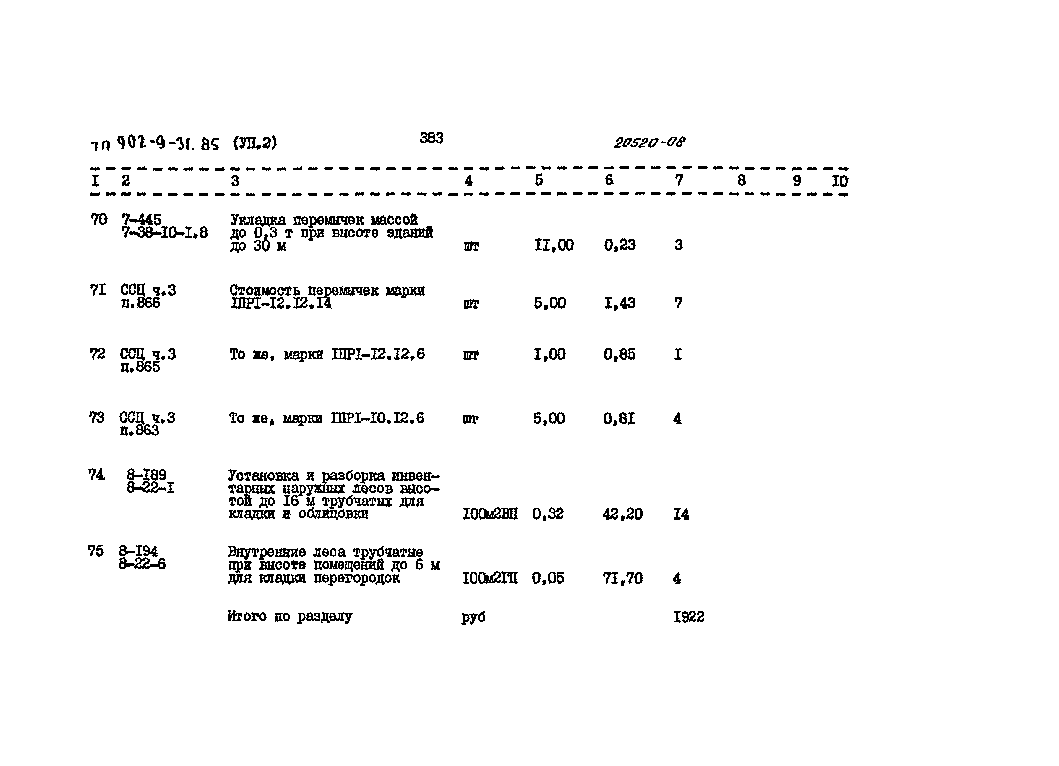 Типовой проект 902-9-31.85