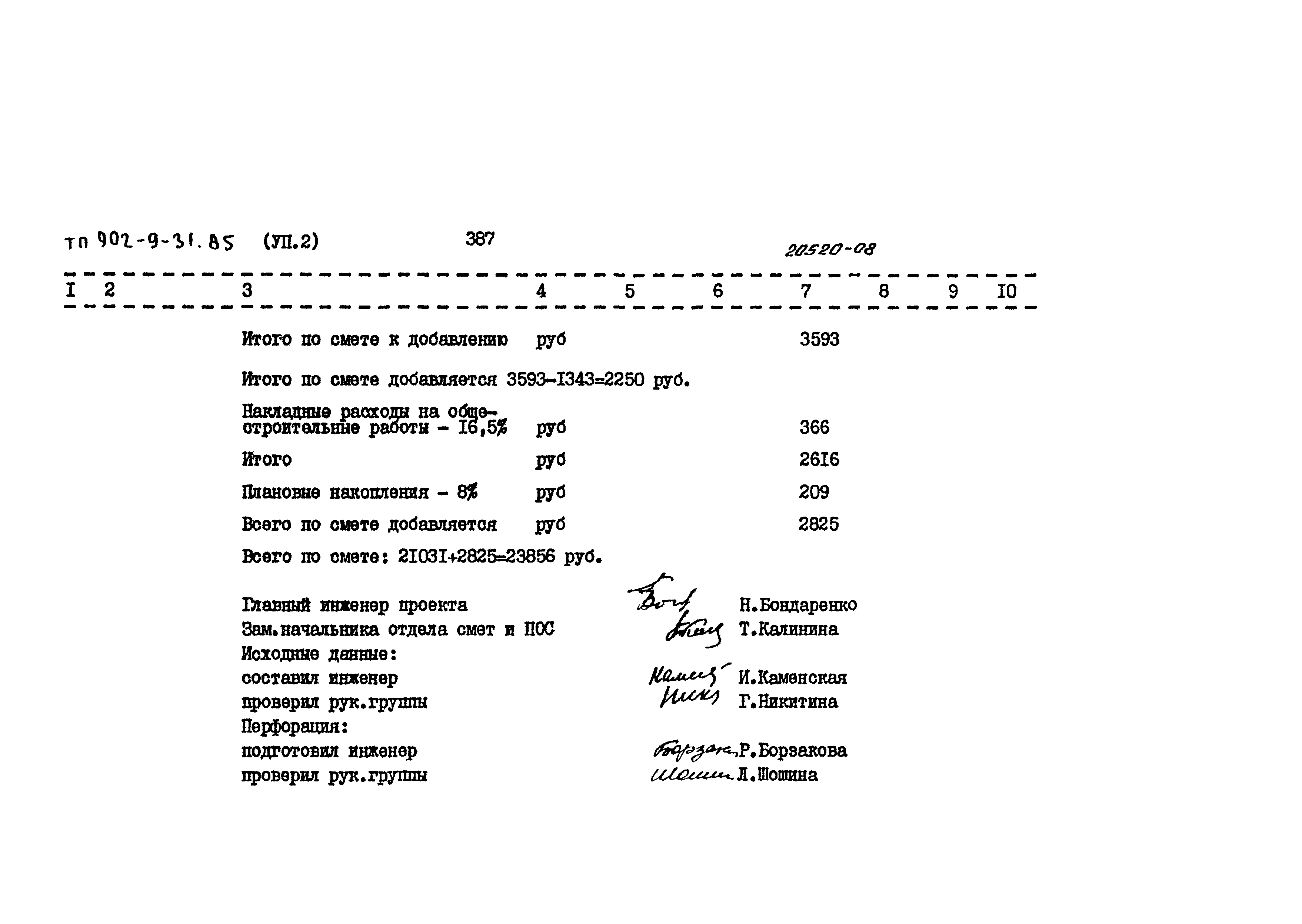 Типовой проект 902-9-31.85