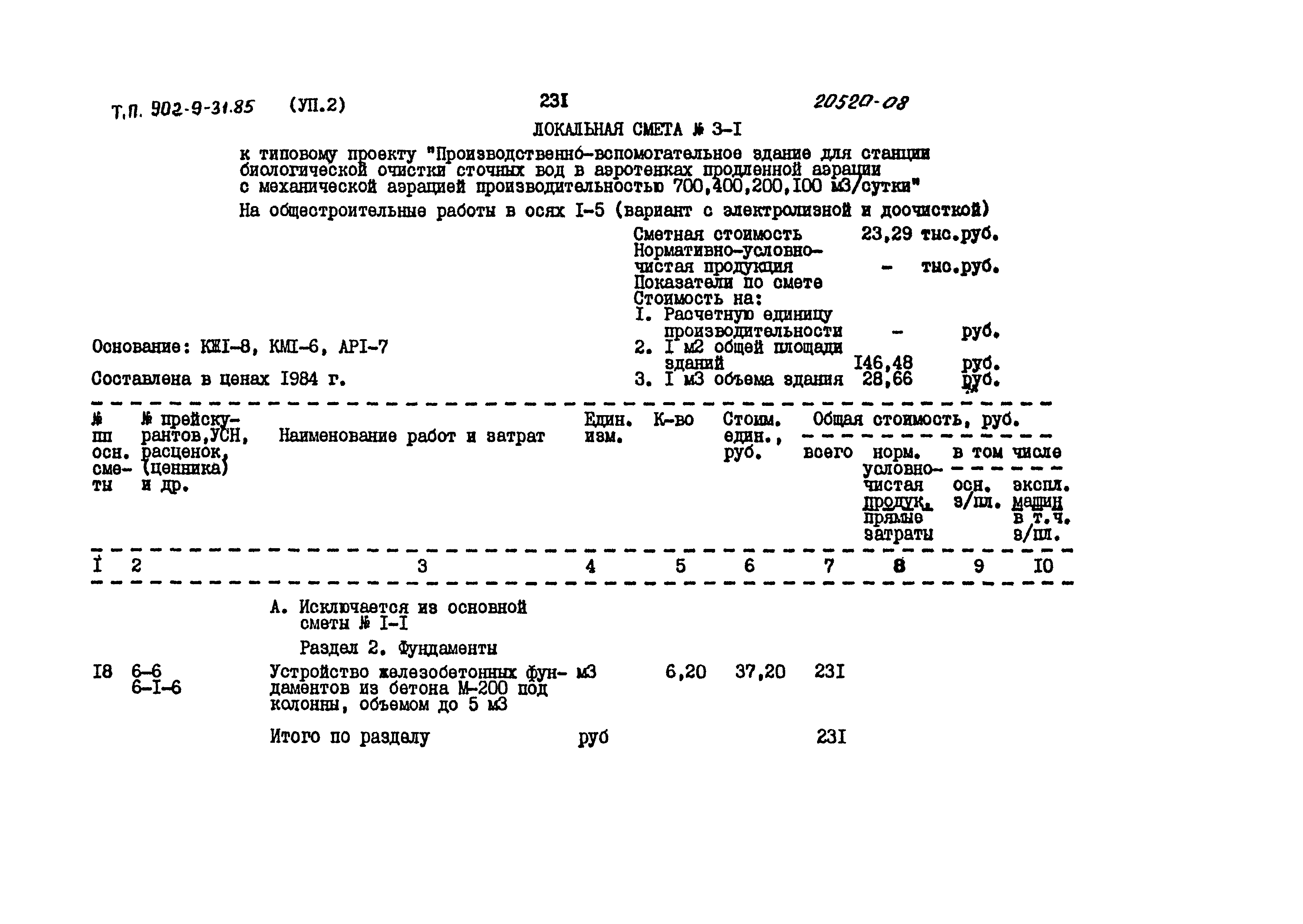 Типовой проект 902-9-31.85