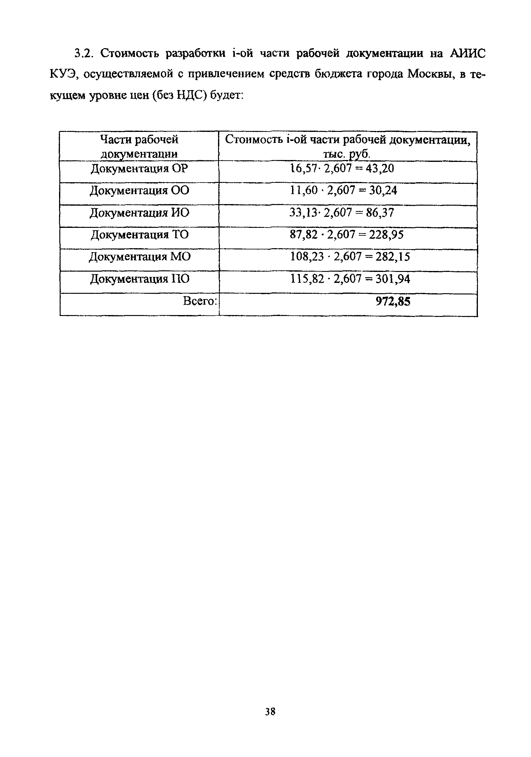 Скачать МРР 3.2.26.02-08 Методика определения стоимости разработки  технической документации на автоматизированные системы управления (АСУ),  осуществляемой с привлечением средств бюджета города Москвы