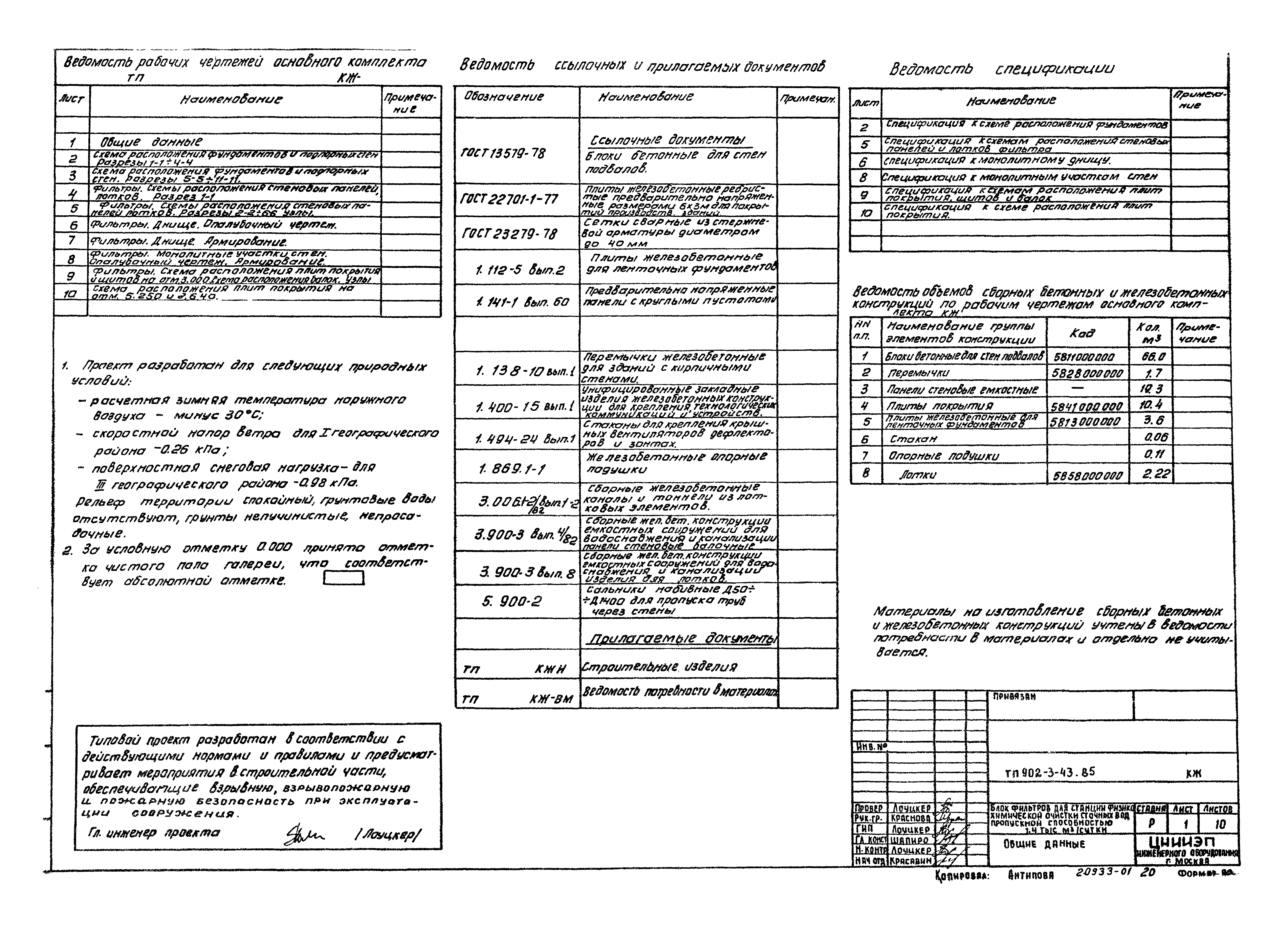 Типовой проект 902-3-43.85