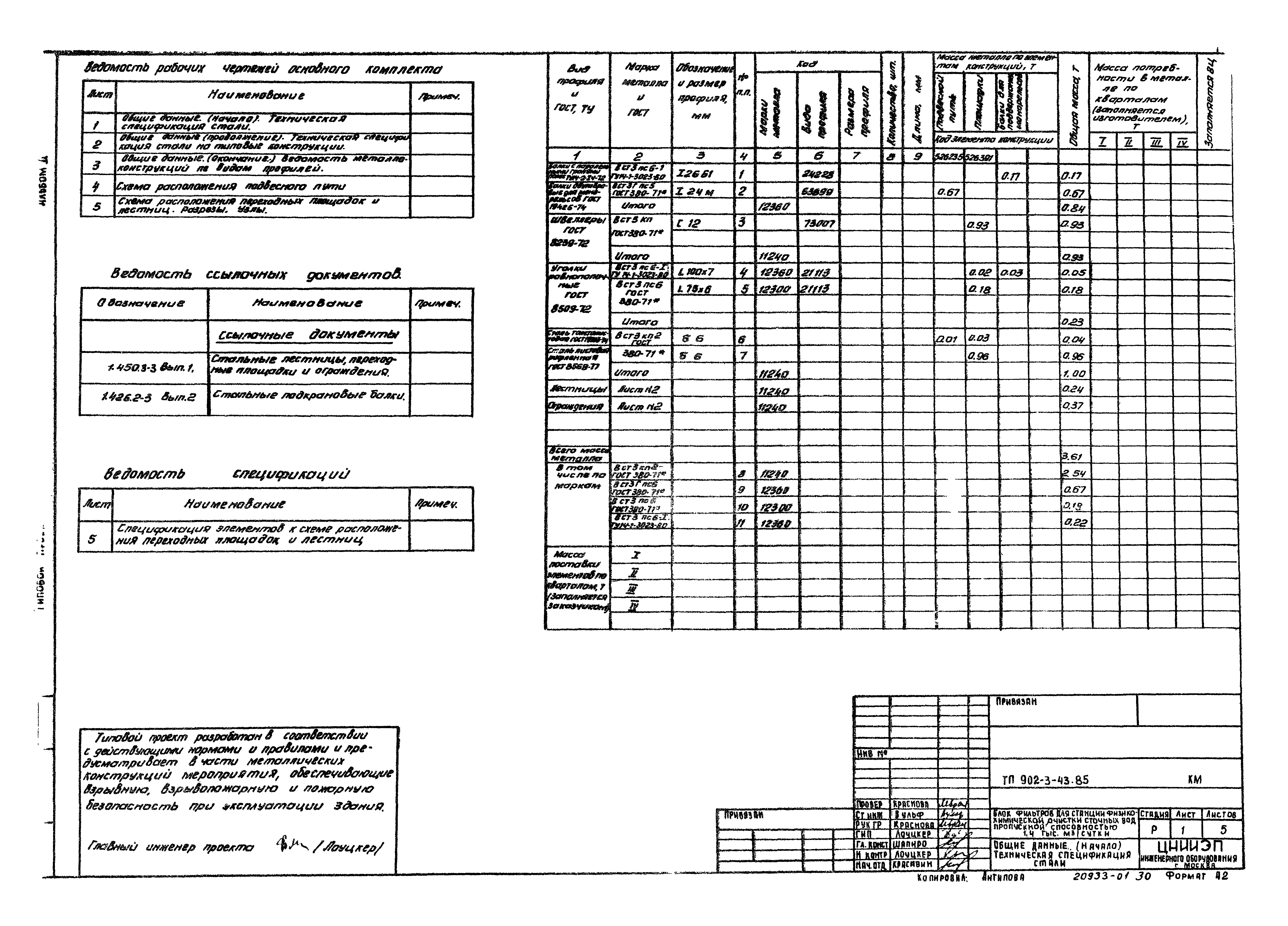 Типовой проект 902-3-43.85