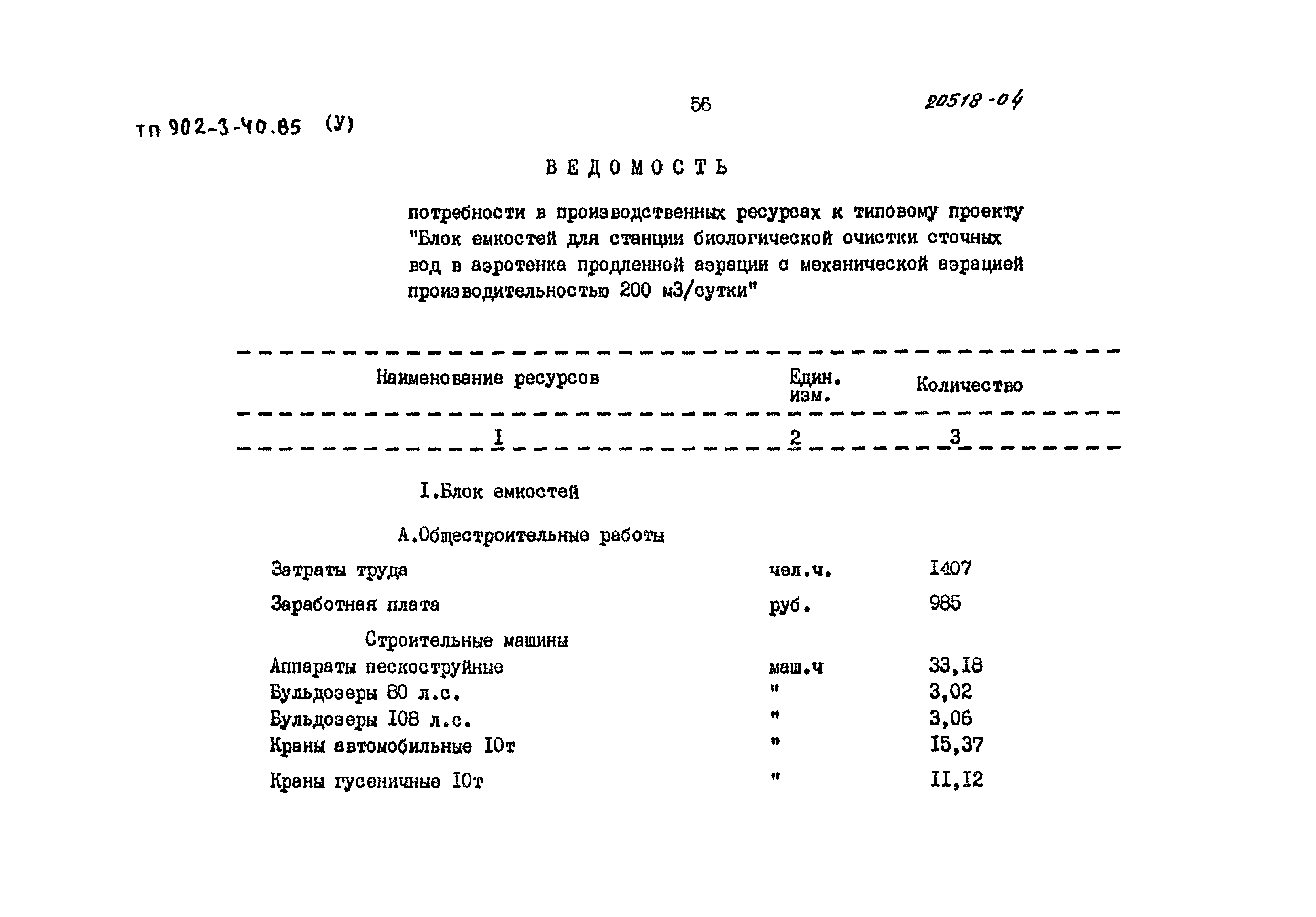Типовой проект 902-3-40.85