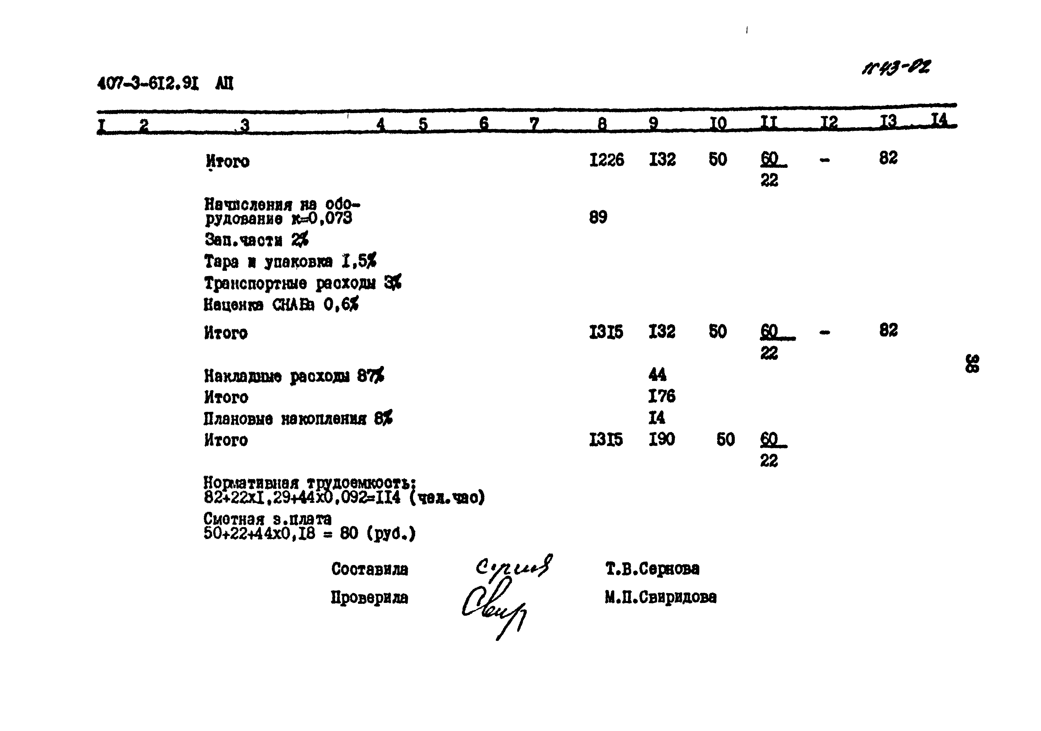 Типовой проект 407-3-612.91