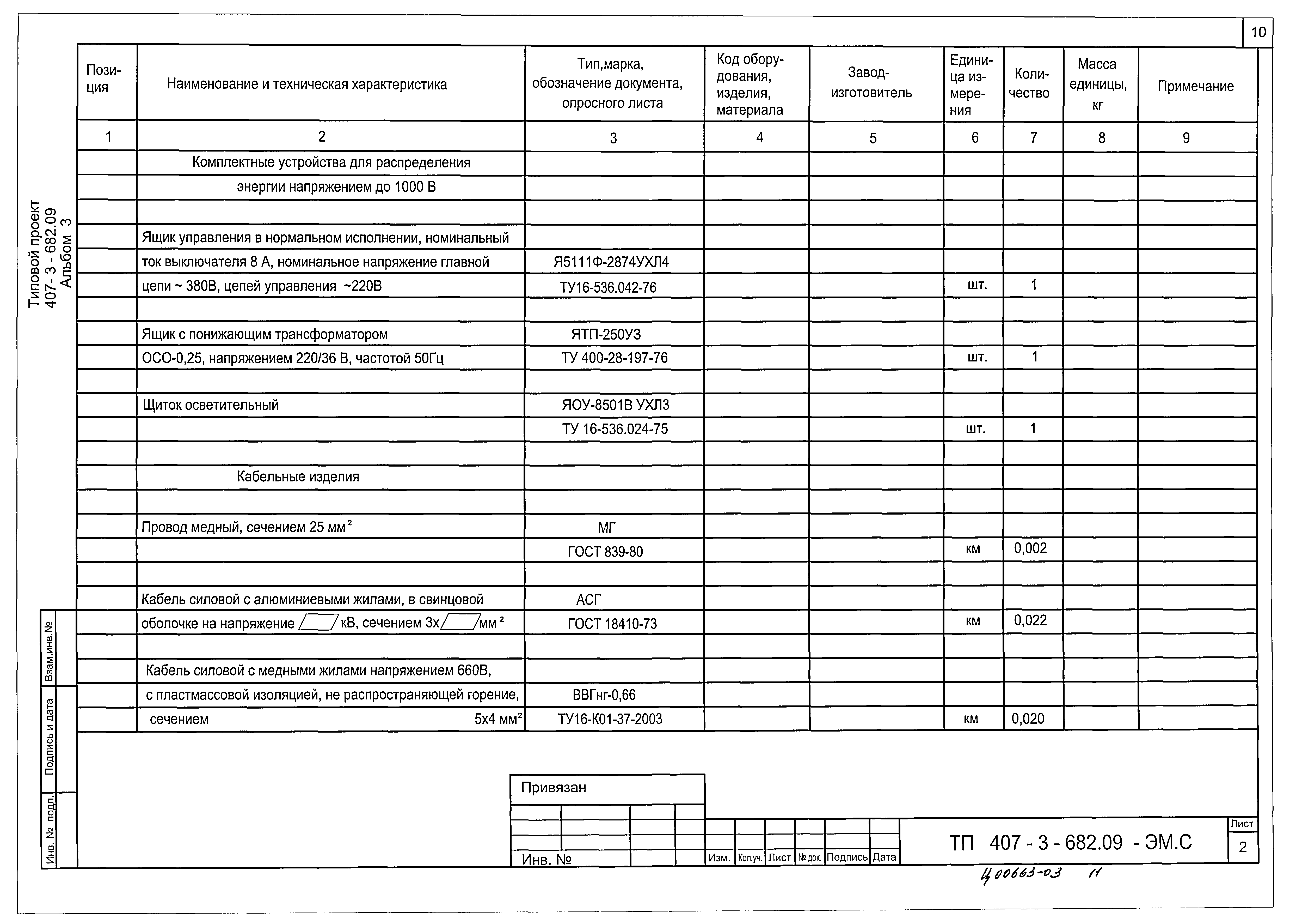 Типовой проект 407-3-682.09
