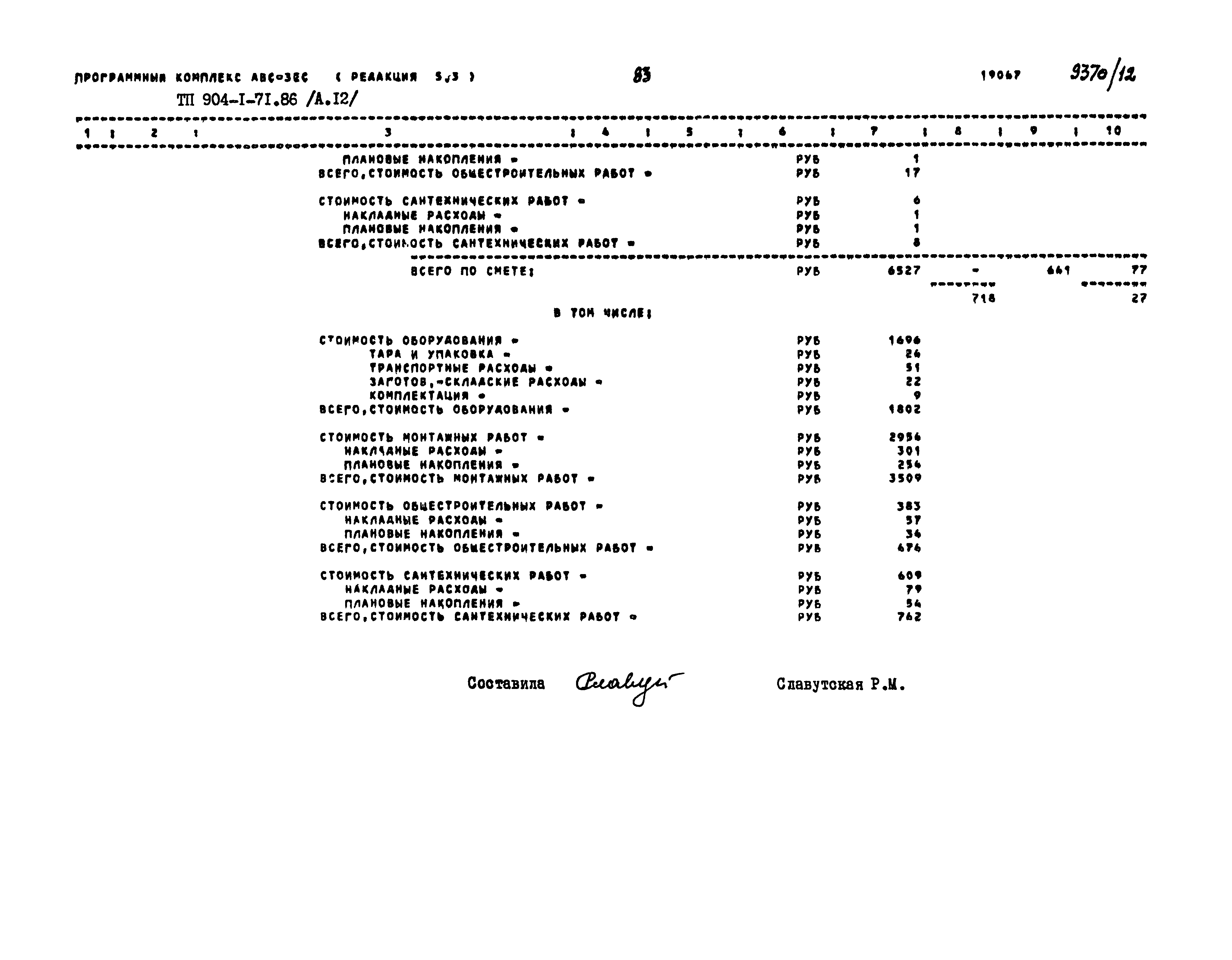 Типовой проект 904-1-71.86