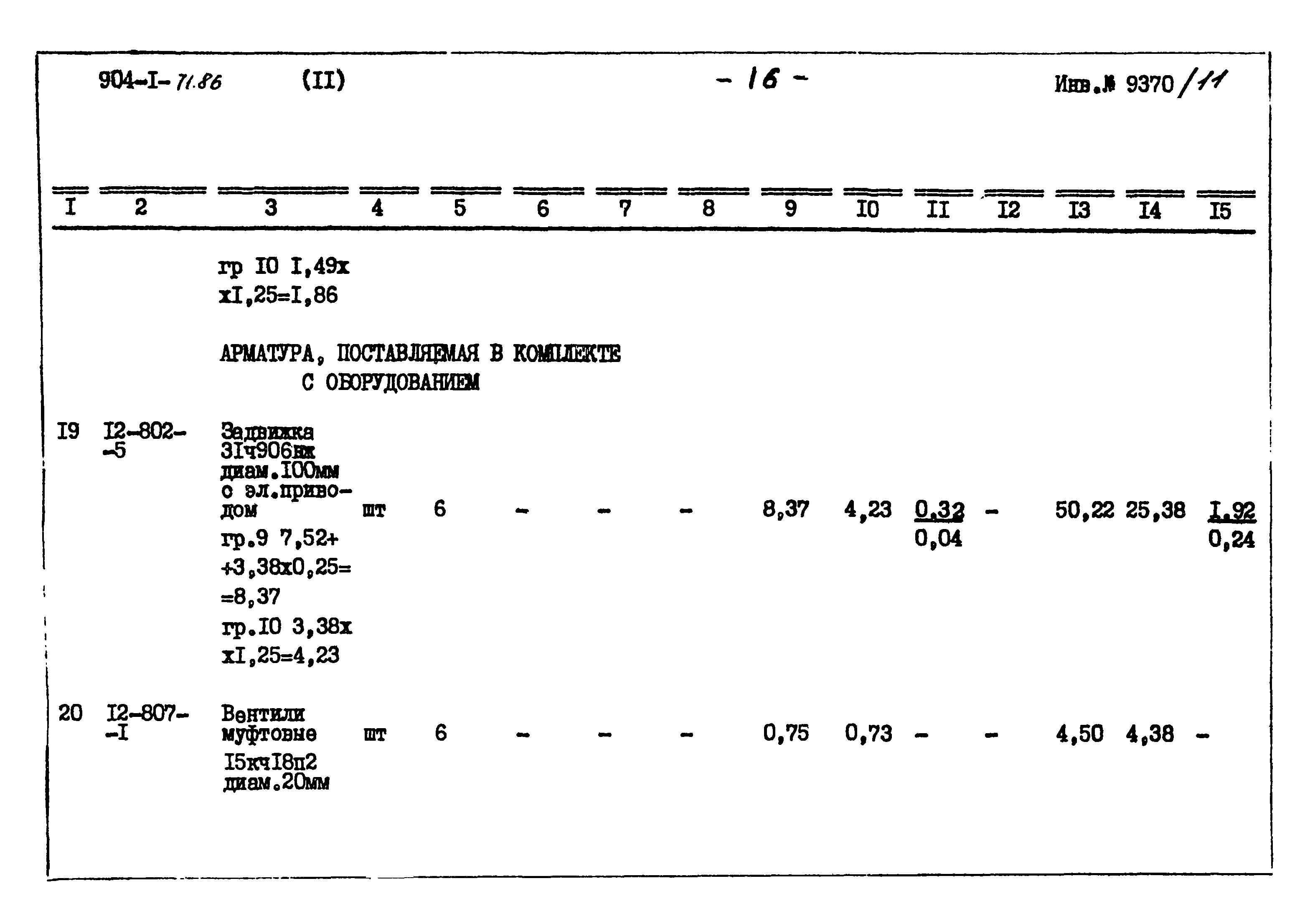 Типовой проект 904-1-71.86